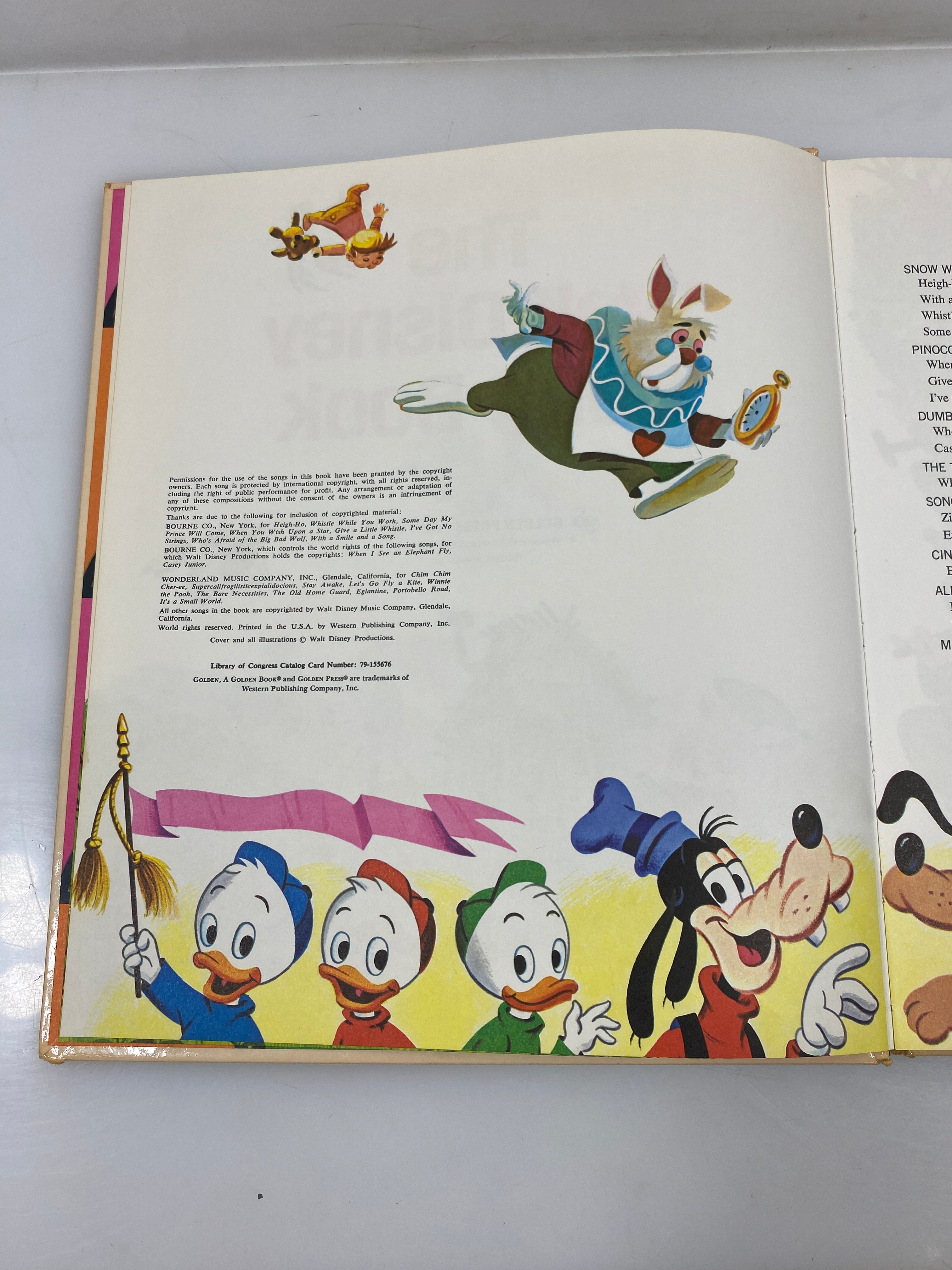 The Walt Disney Song Book Golden Press c1970s HC