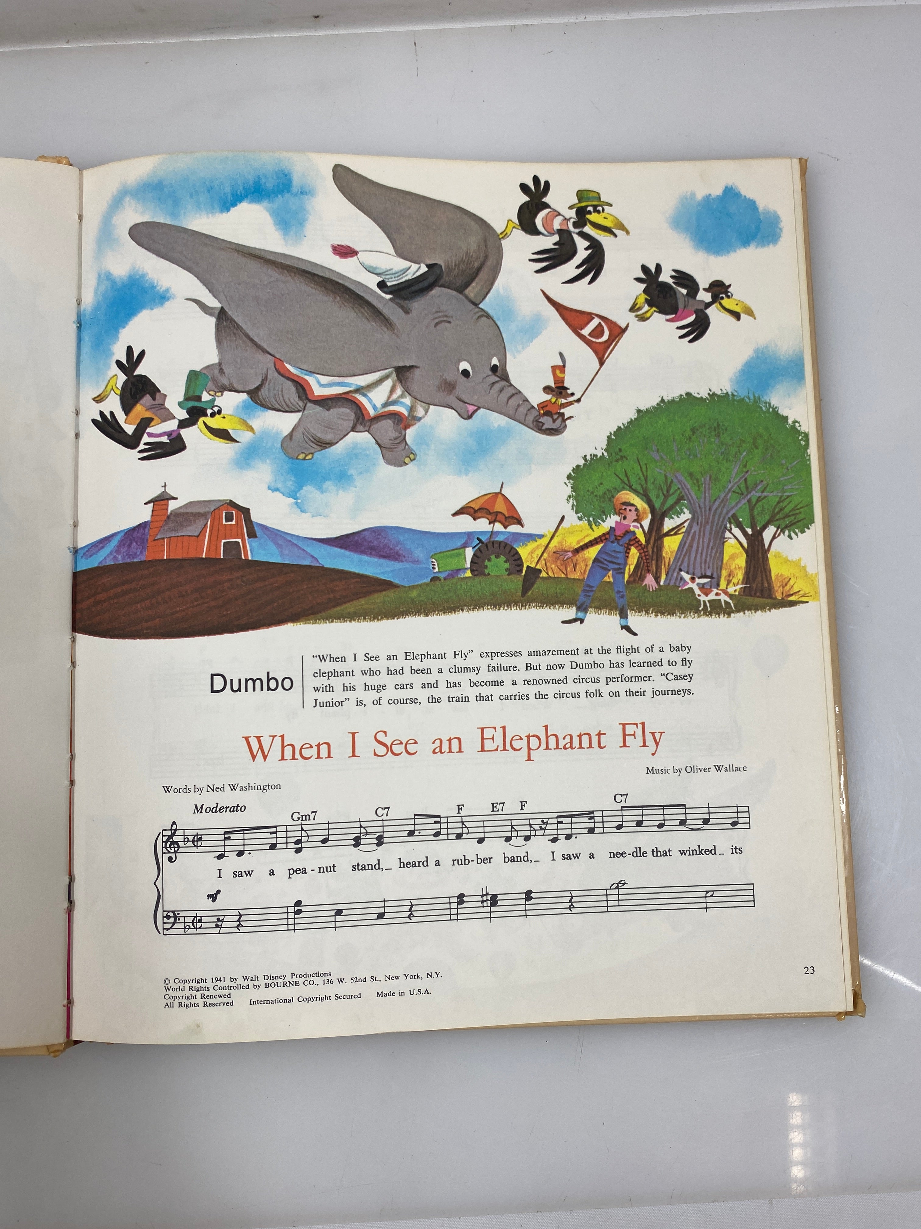 The Walt Disney Song Book Golden Press c1970s HC