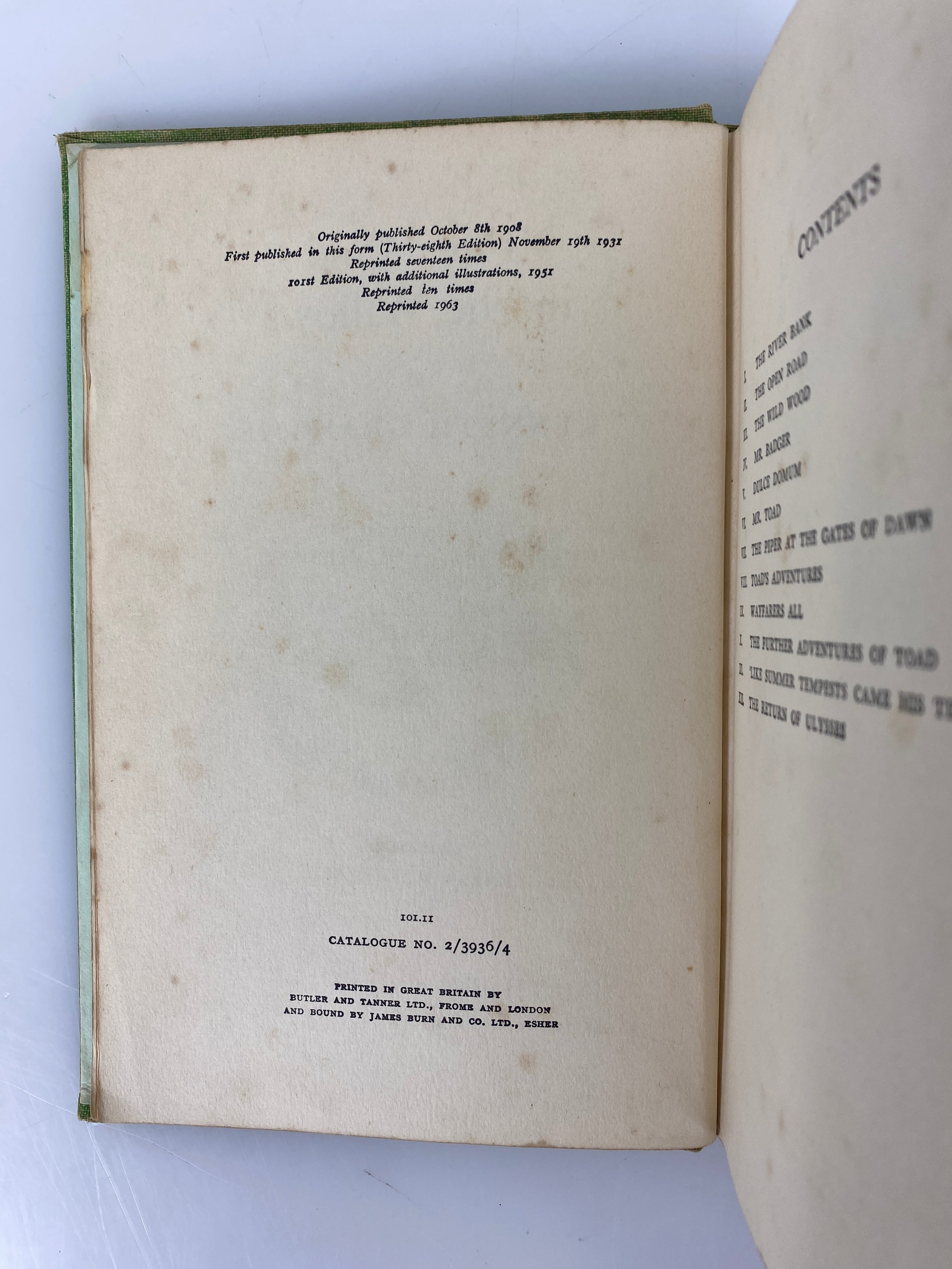 The Wind in the Willows Kenneth Grahame 1963 Reprint Vintage HC