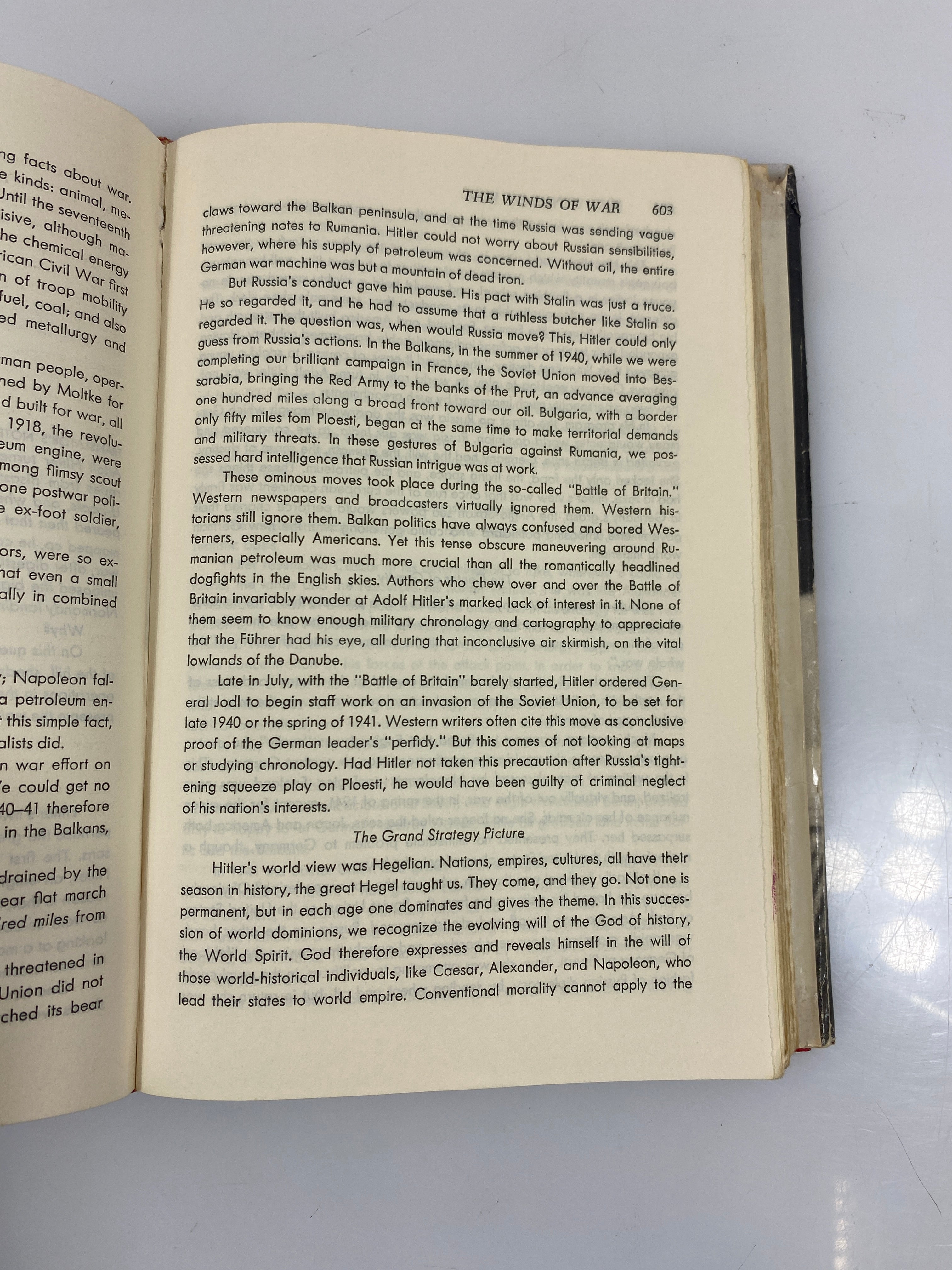 The Winds of War Herman Wouk 1971 HCDJ BCE