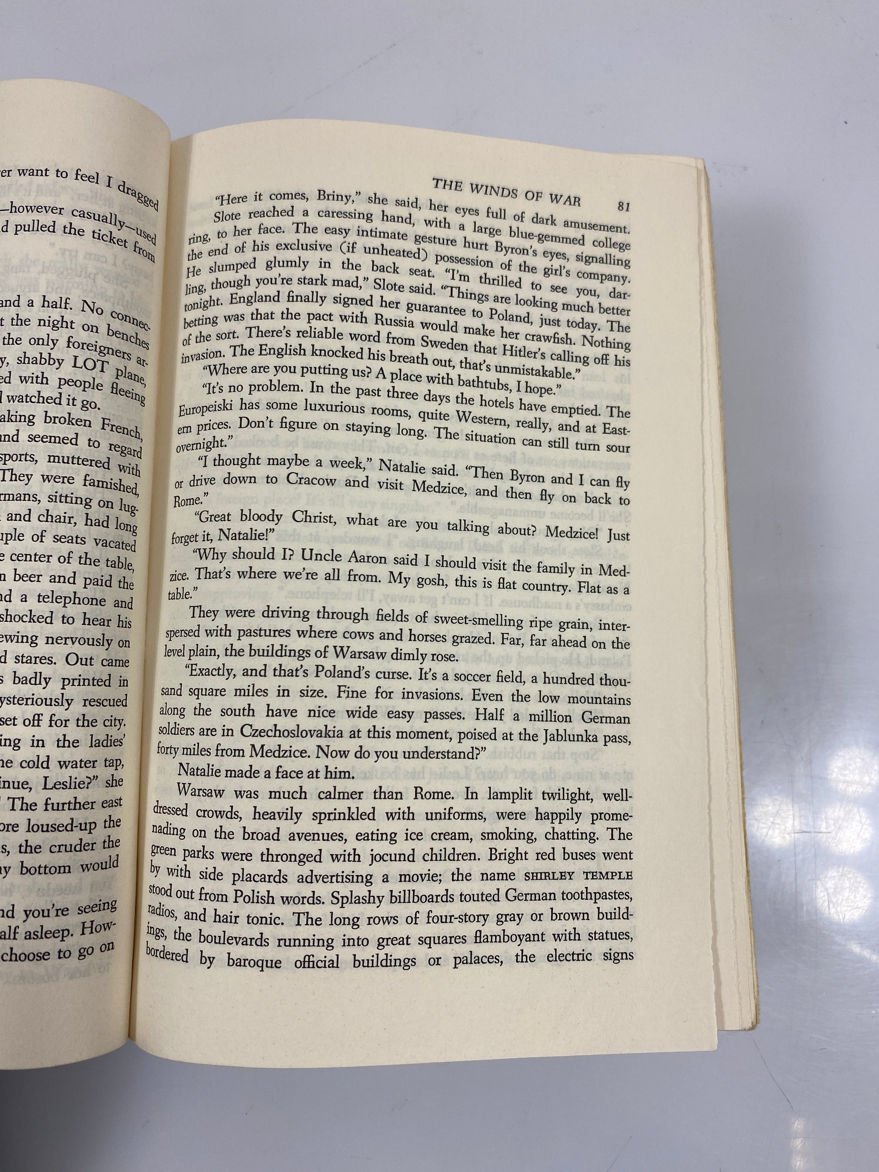 The Winds of War Herman Wouk 1971 HCDJ BCE