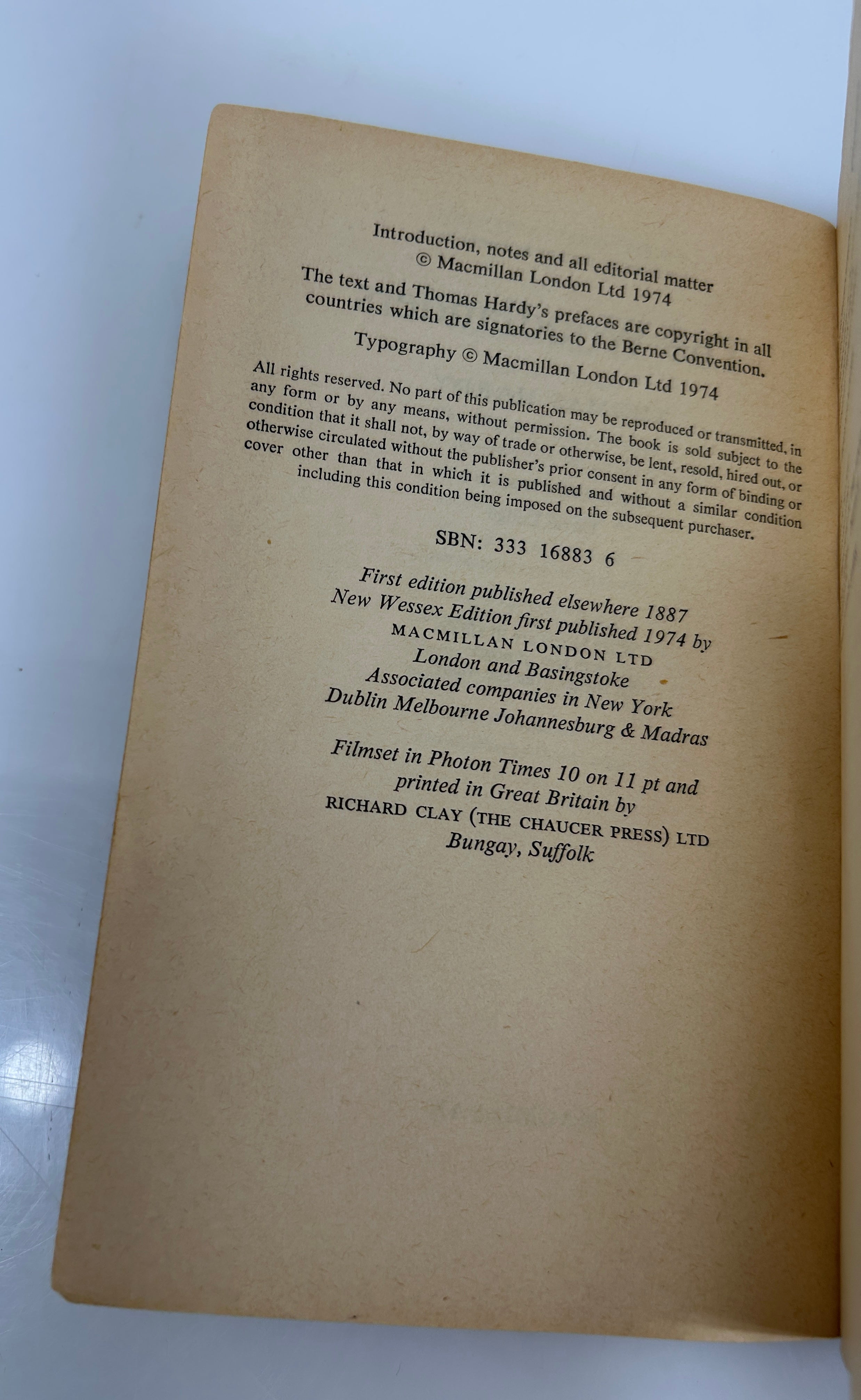 The Woodlanders by Thomas Hardy New Wessex Ed Macmillan 1974 SC