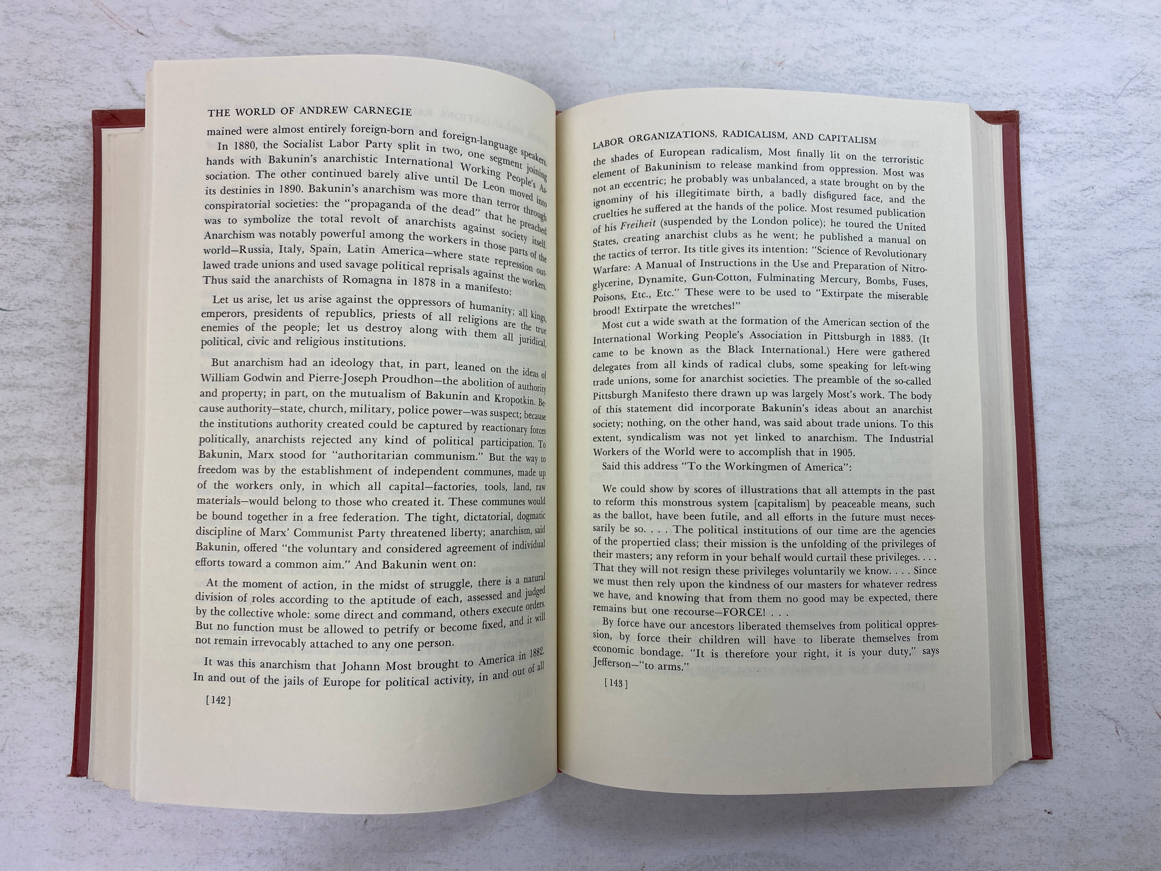 The World of Andrew Carnegie: 1865-1901 by Hacker Ex-library 1968 HC