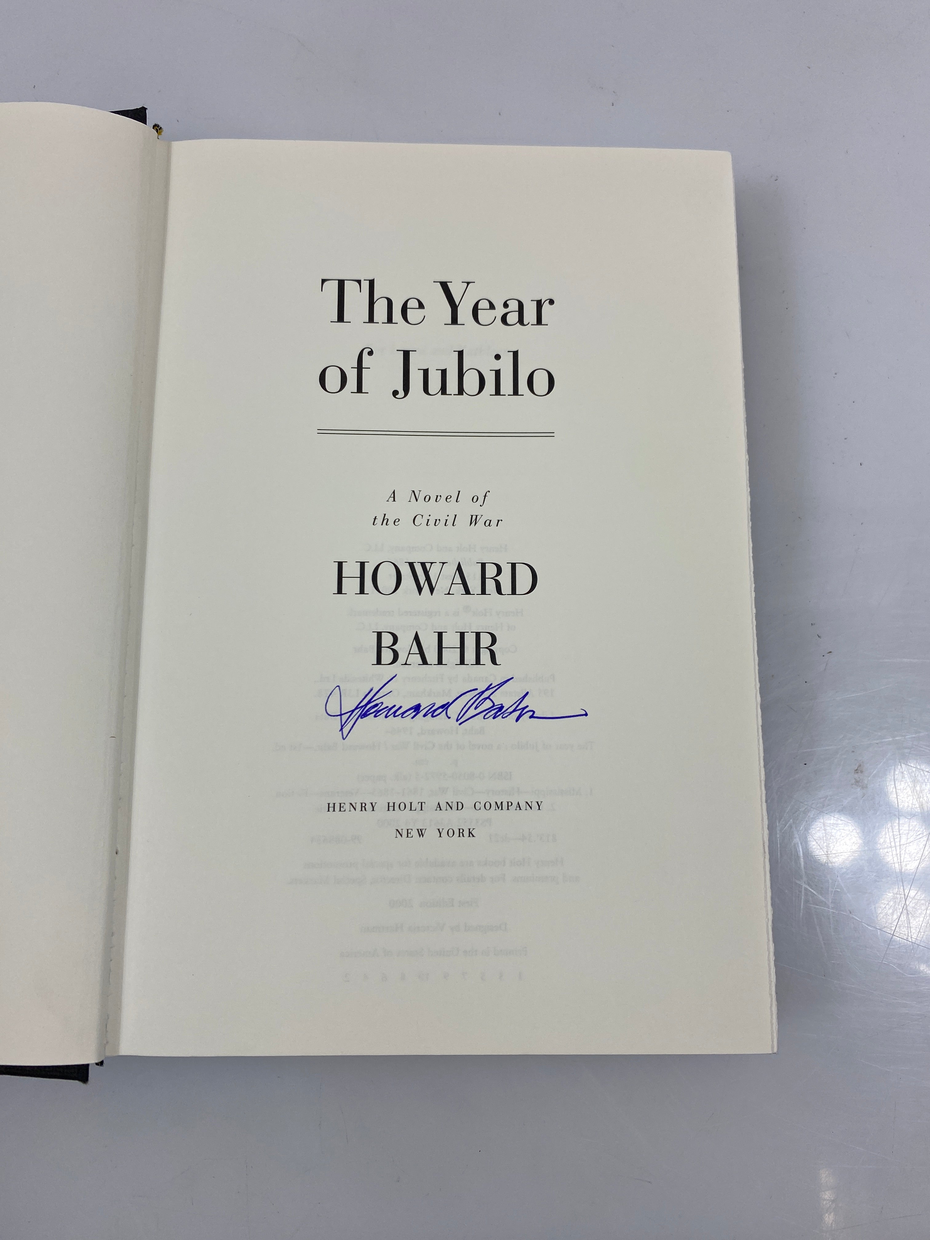 The Year of Jubilo by Howard bahr Signed Copy 2000 1st Ed. HCDJ
