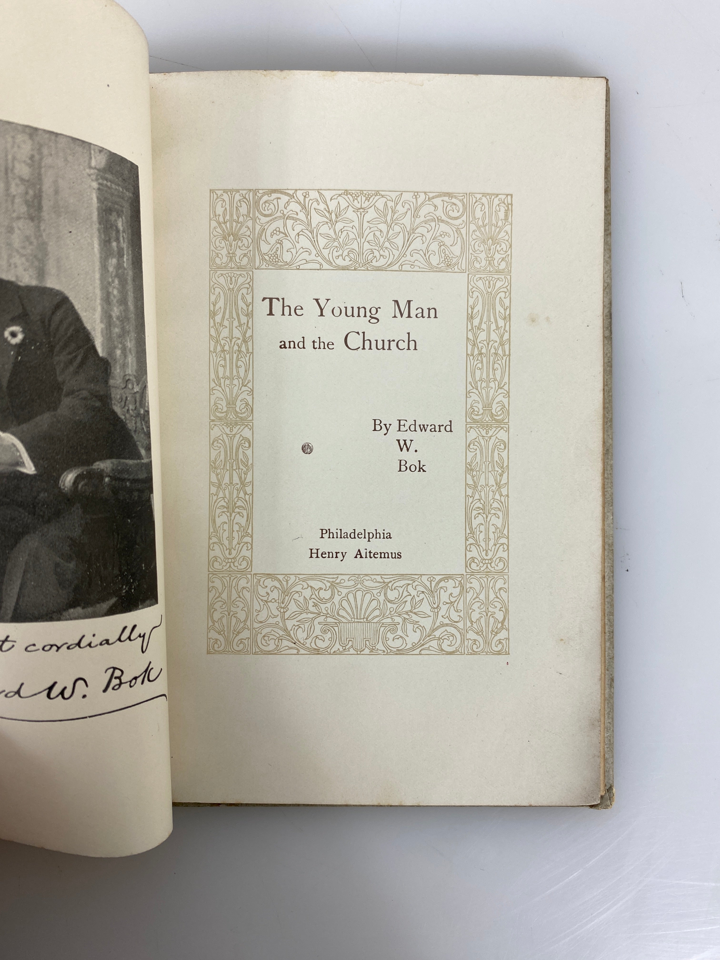 The Young Man and the Church Edward W. Bok c1894 Rare Henry Altemus Antique HC