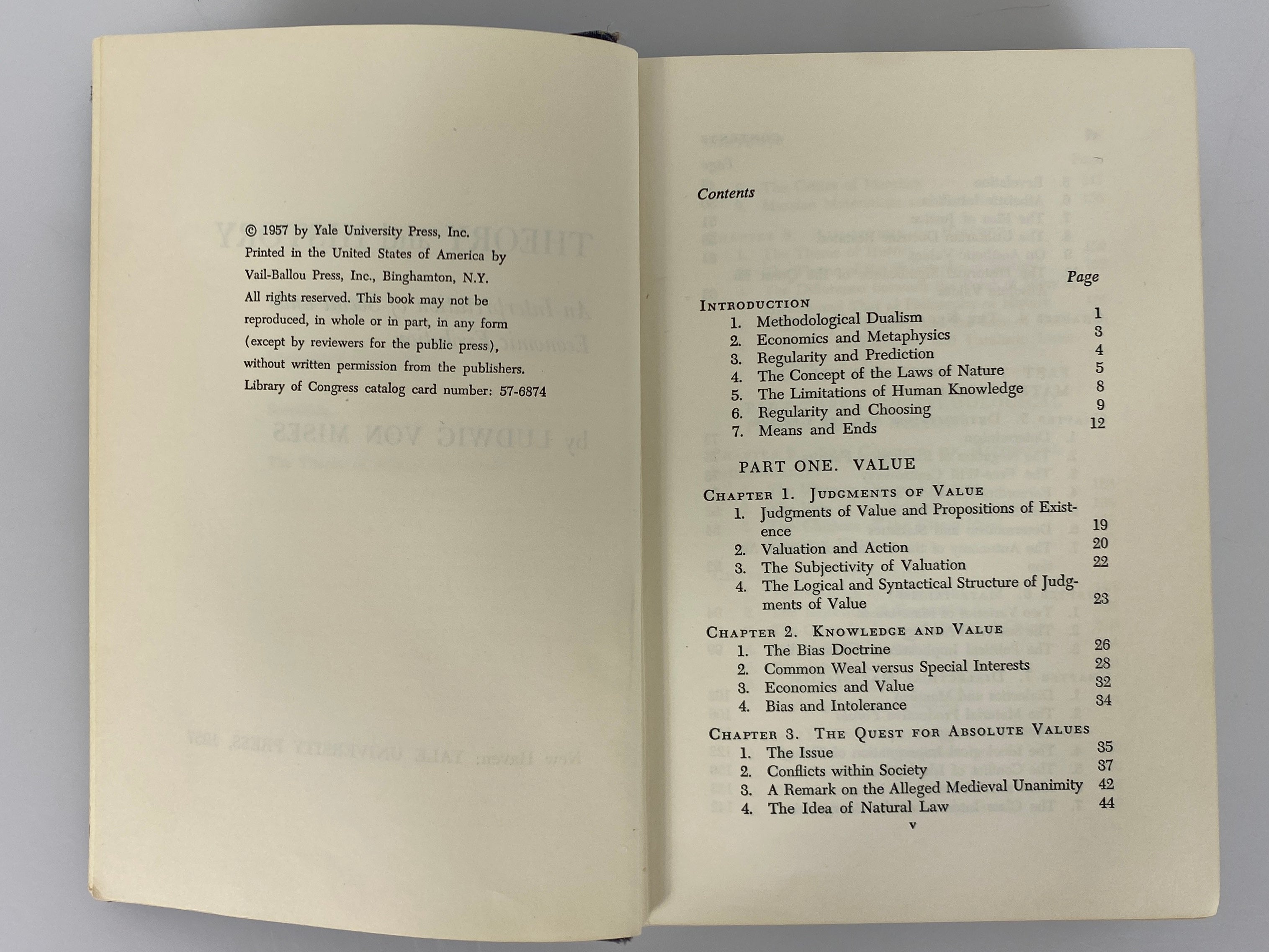 Theory and History by Ludwig Von Mises 1957 Ex-Library HC