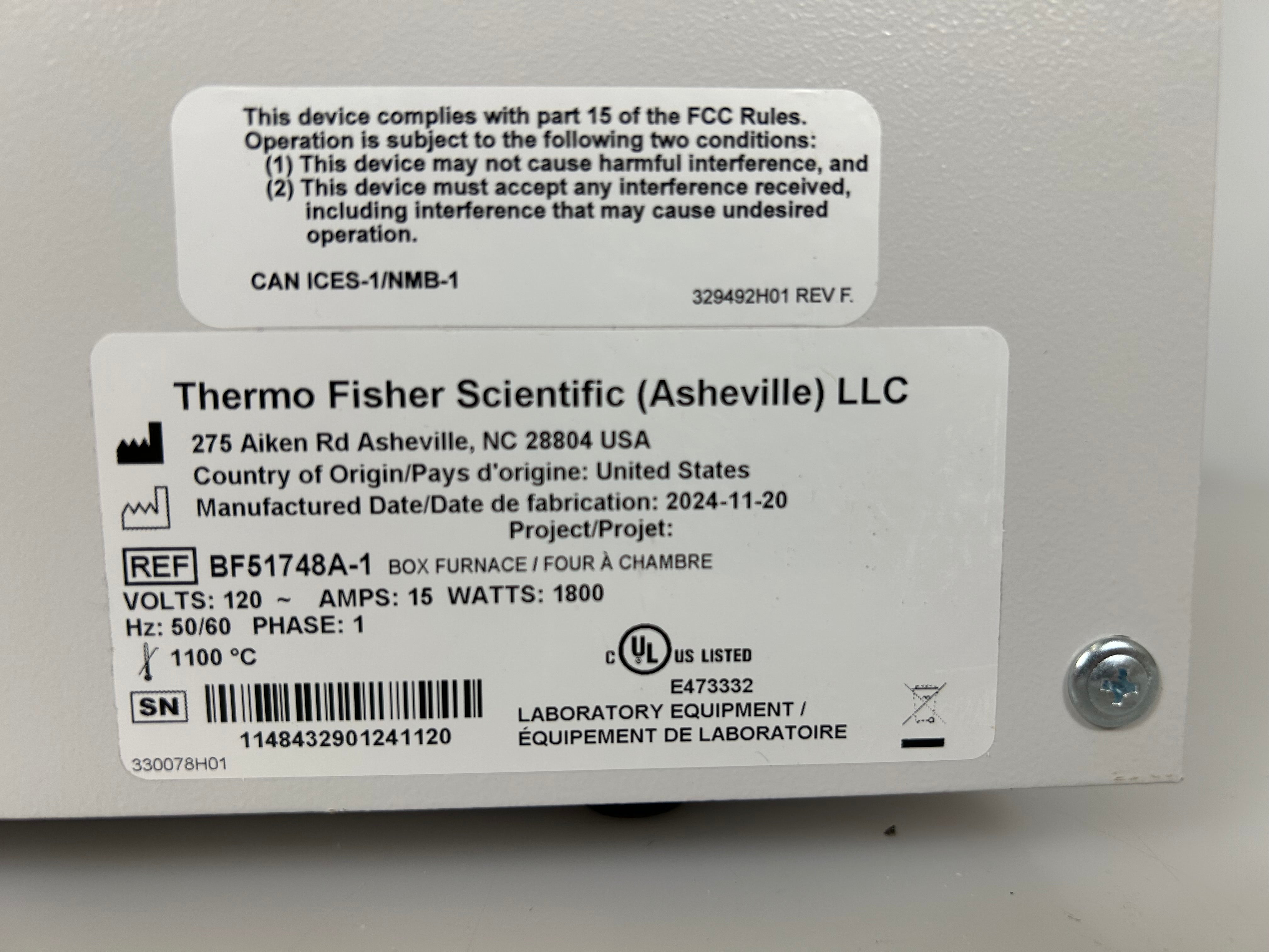 Thermo Scientific Lindberg/Blue M Moldatherm Box Furnace *New*