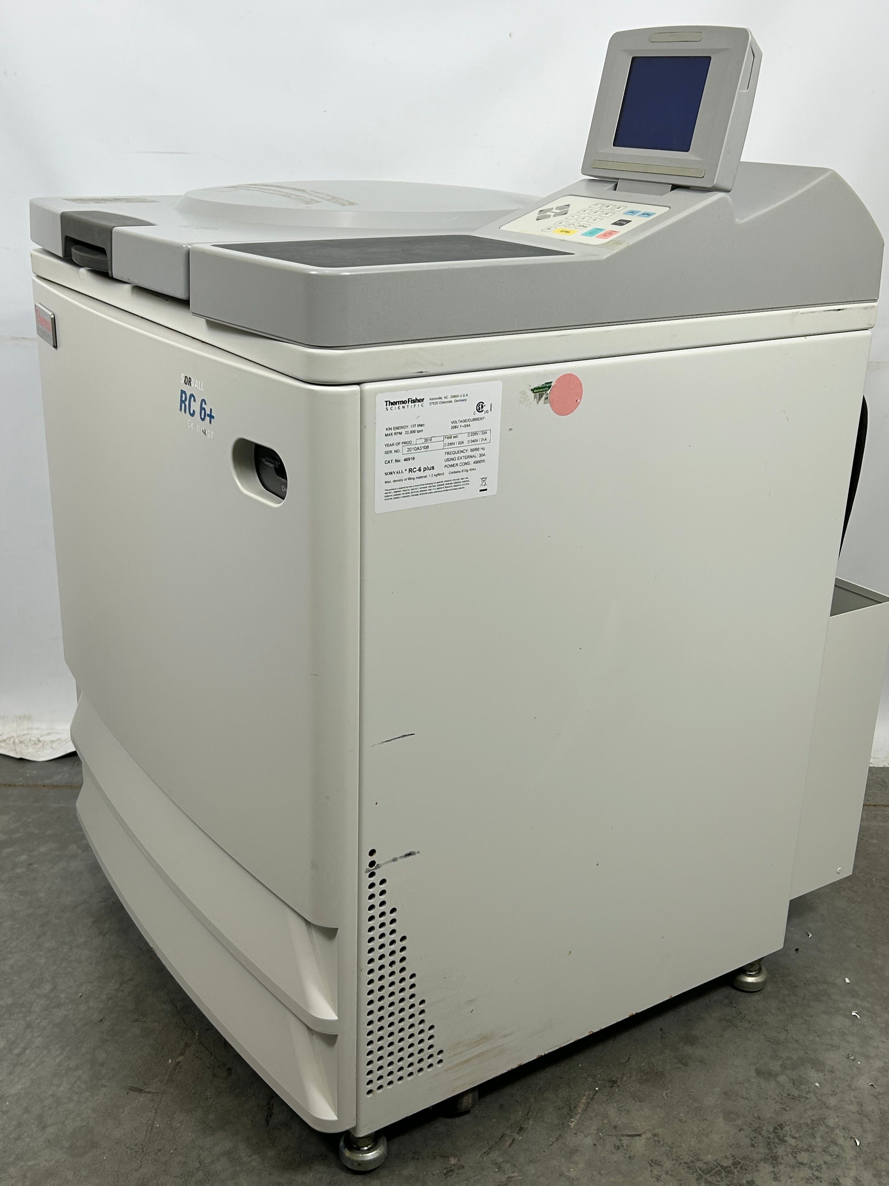 Thermo Scientific Sorvall RC 6 Plus Refrigerated Super Speed Centrifuge *Untested*