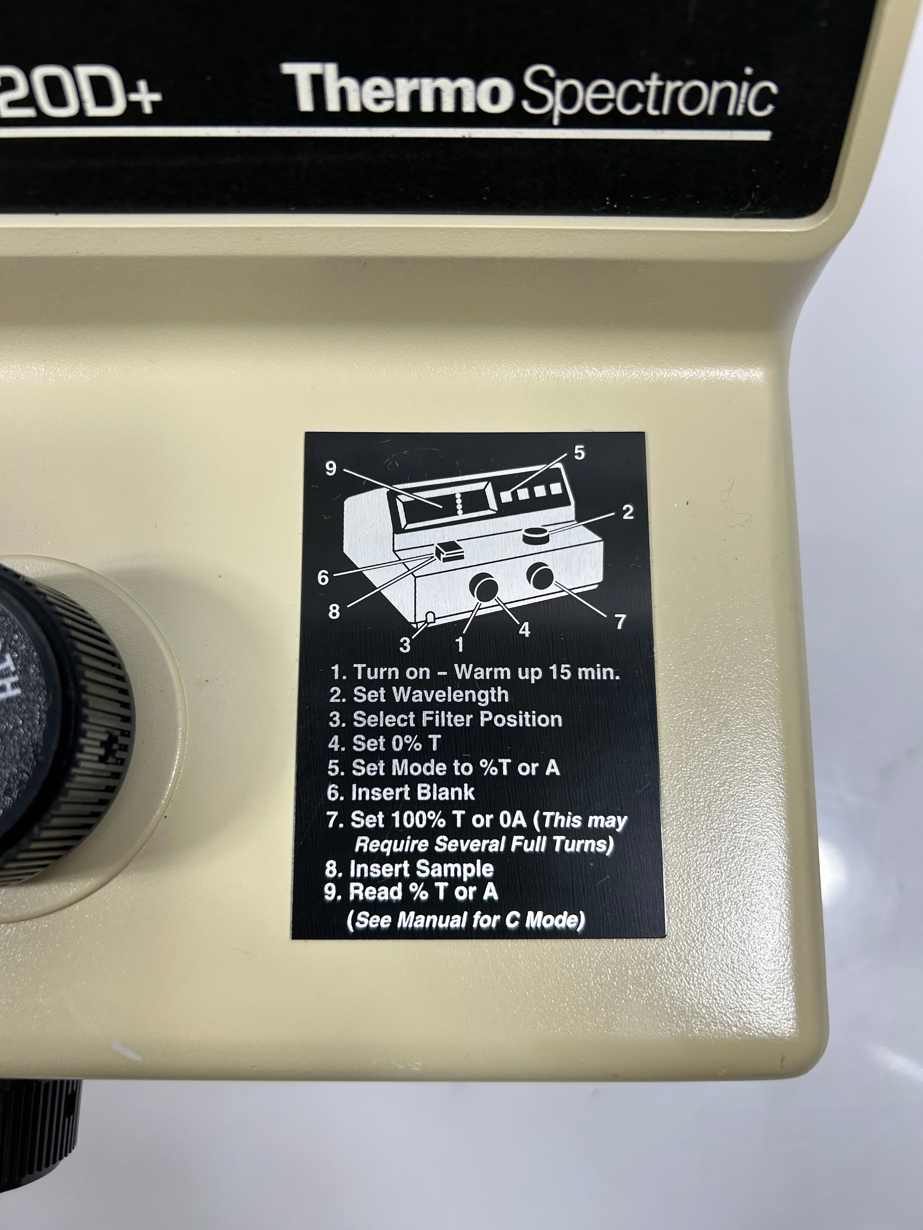 Thermo Scientific Spectronic 20D+ Digital Spectrophotometer