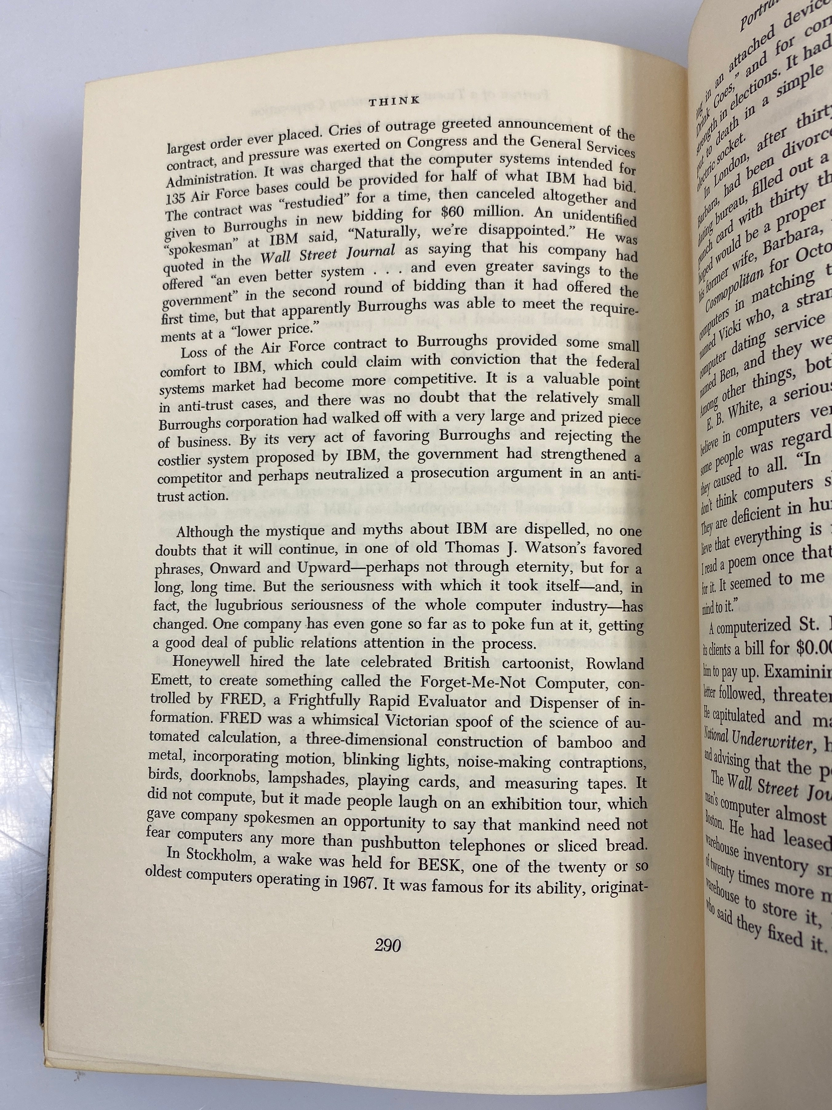 Think A Biography by William Rodgers 1969 HCDJ