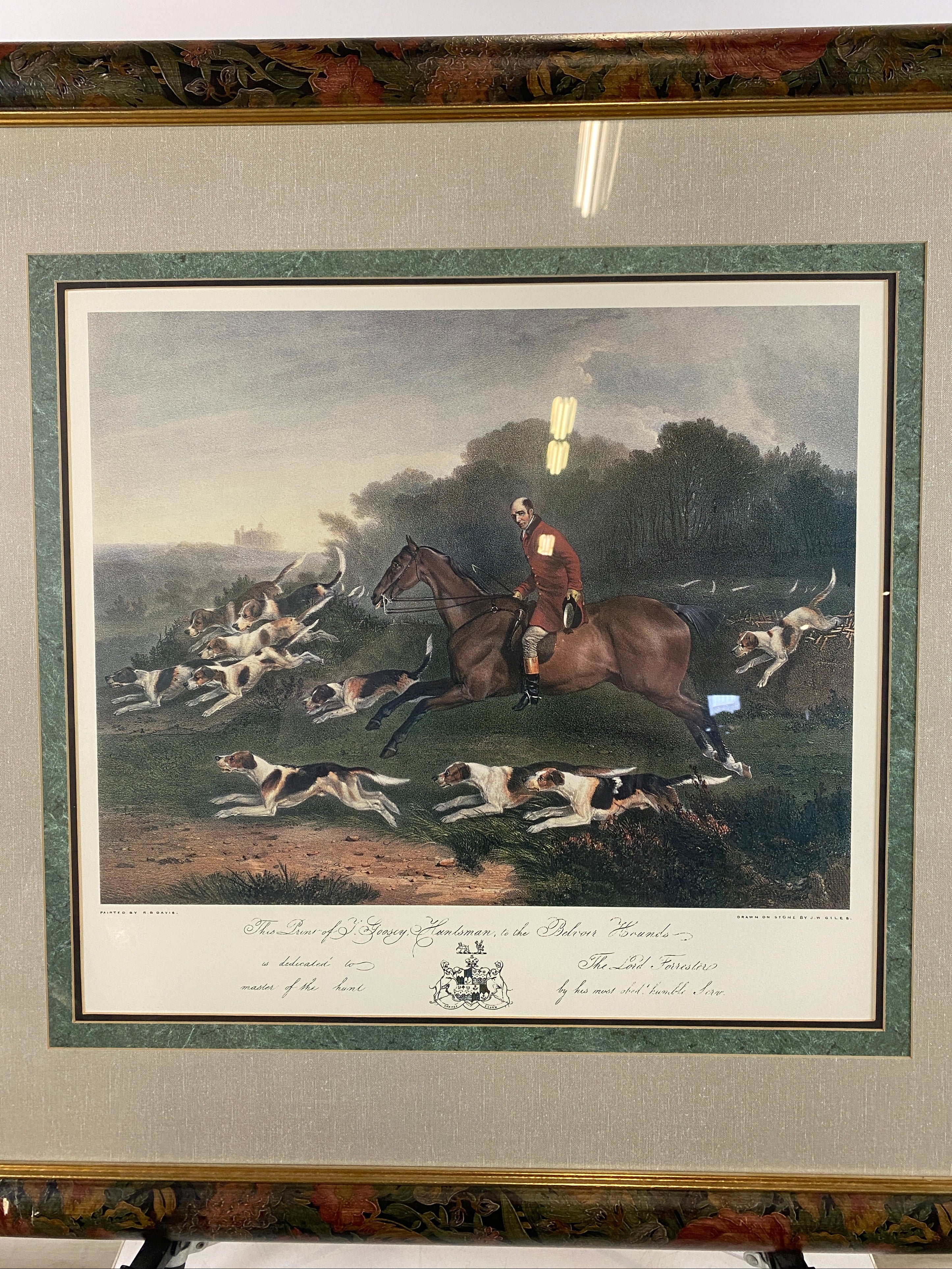 'This Print of T Goosey Huntsman to the Belvoir' Framed Print Artwork
