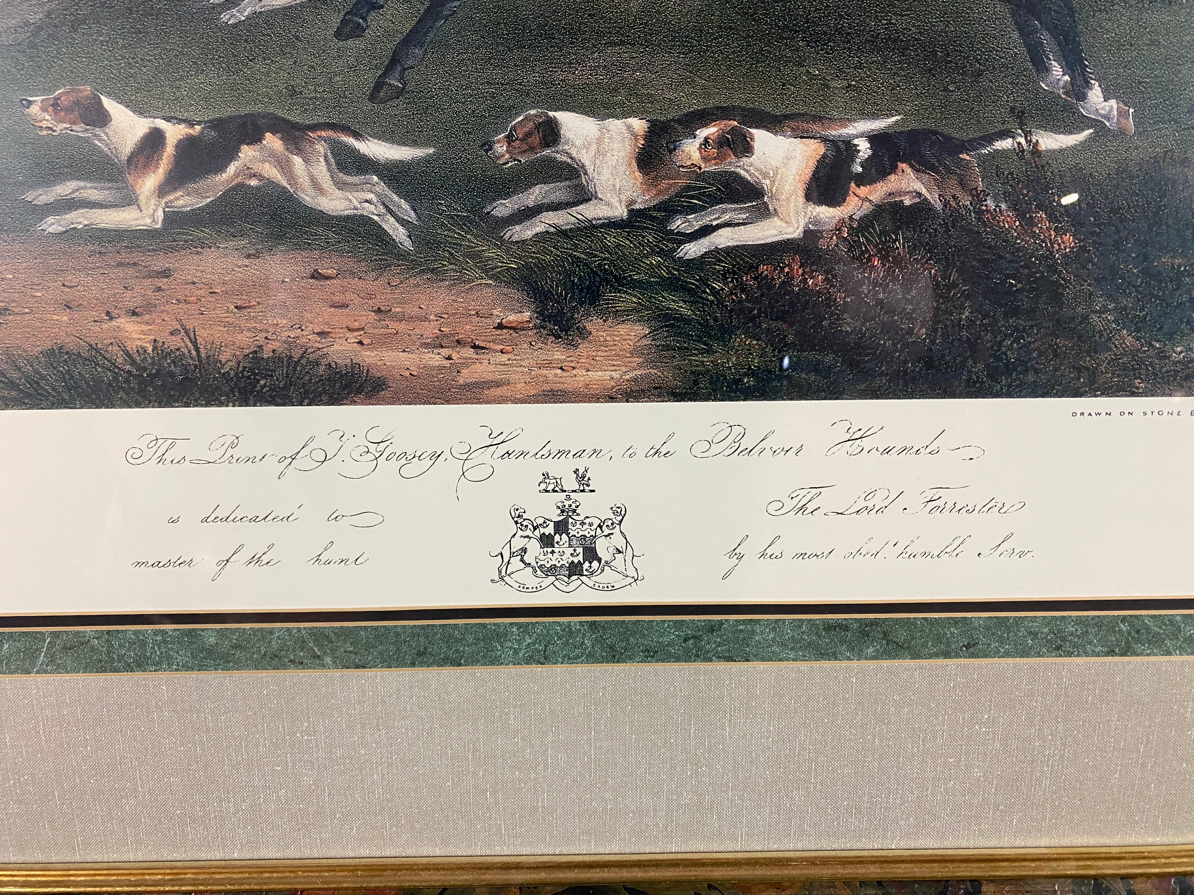 'This Print of T Goosey Huntsman to the Belvoir' Framed Print Artwork