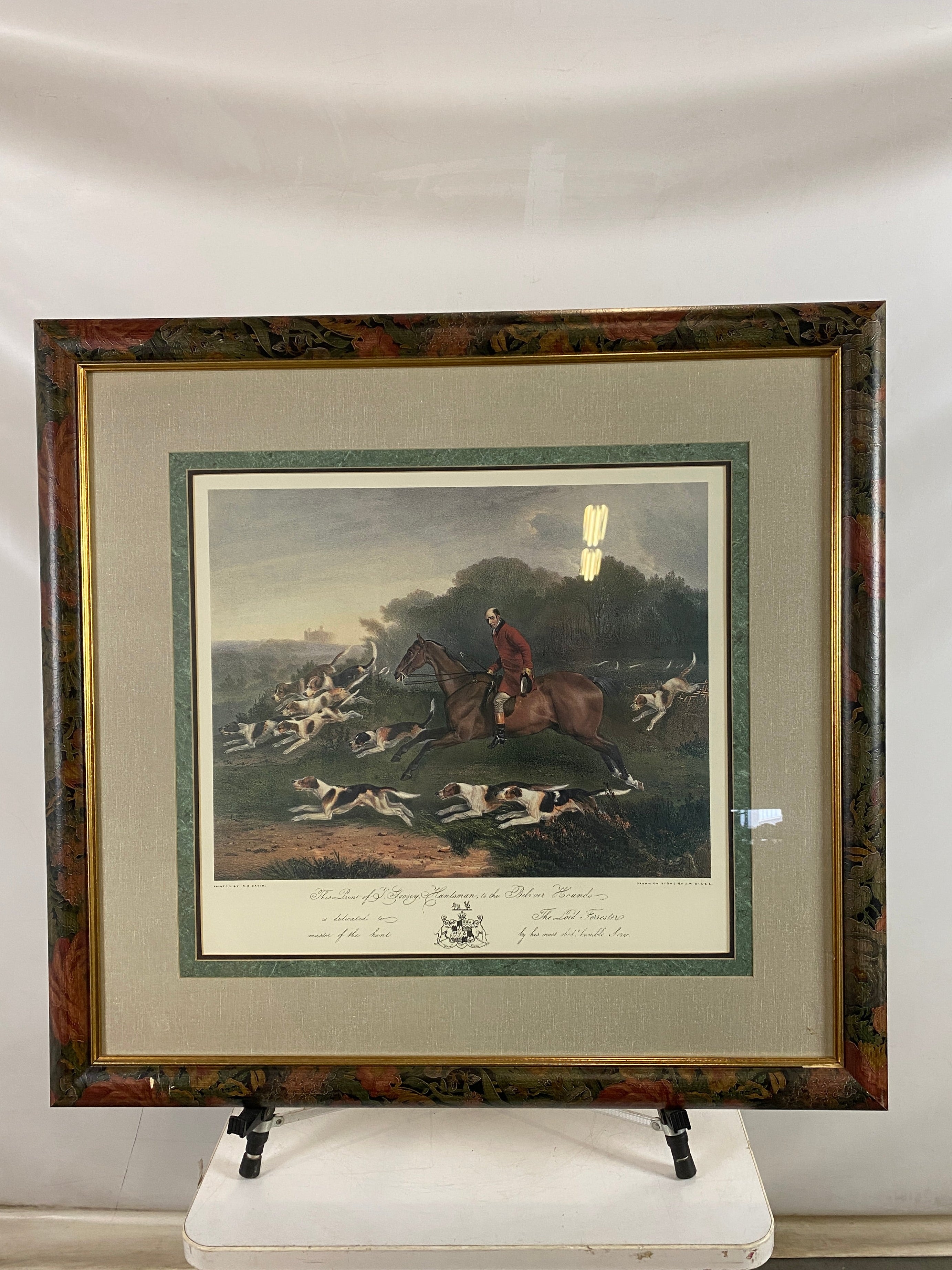 'This Print of T Goosey Huntsman to the Belvoir' Framed Print Artwork