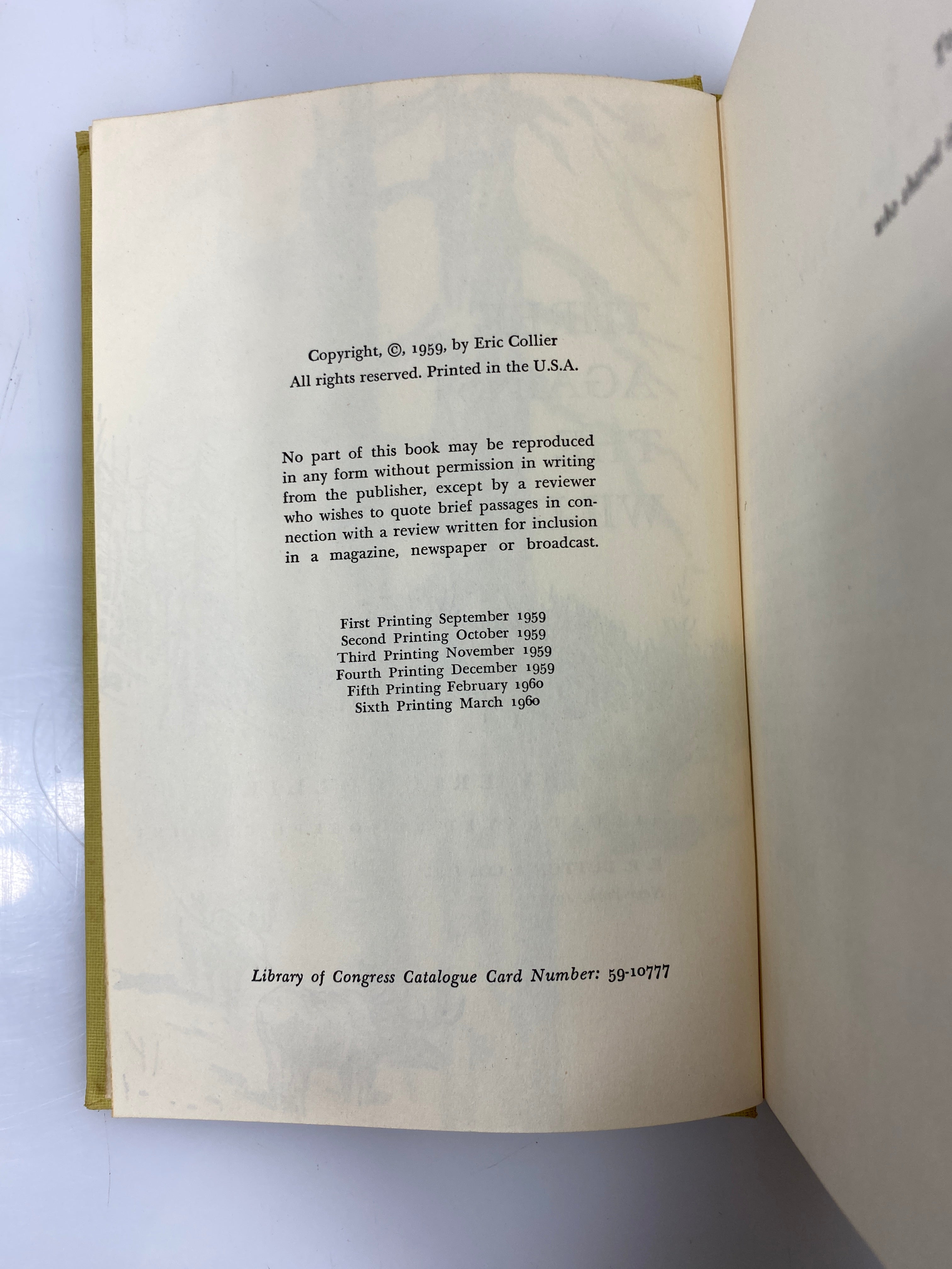 Three Against the Wilderness Eric Collier EP Dutton 6th 1960 HC