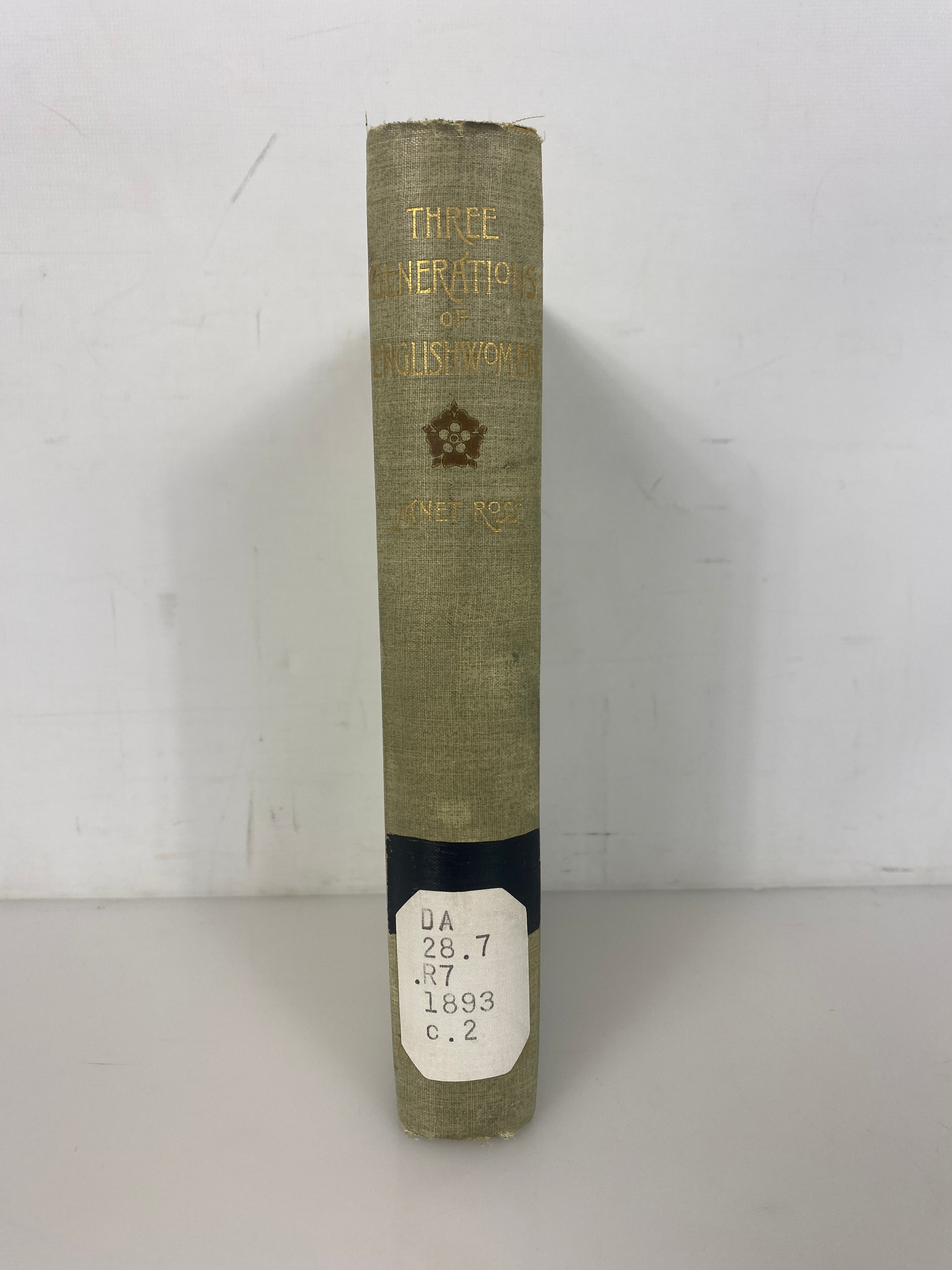 Three Generations of English Women Janet Ross Rare 1893 Antique Ex-Library HC