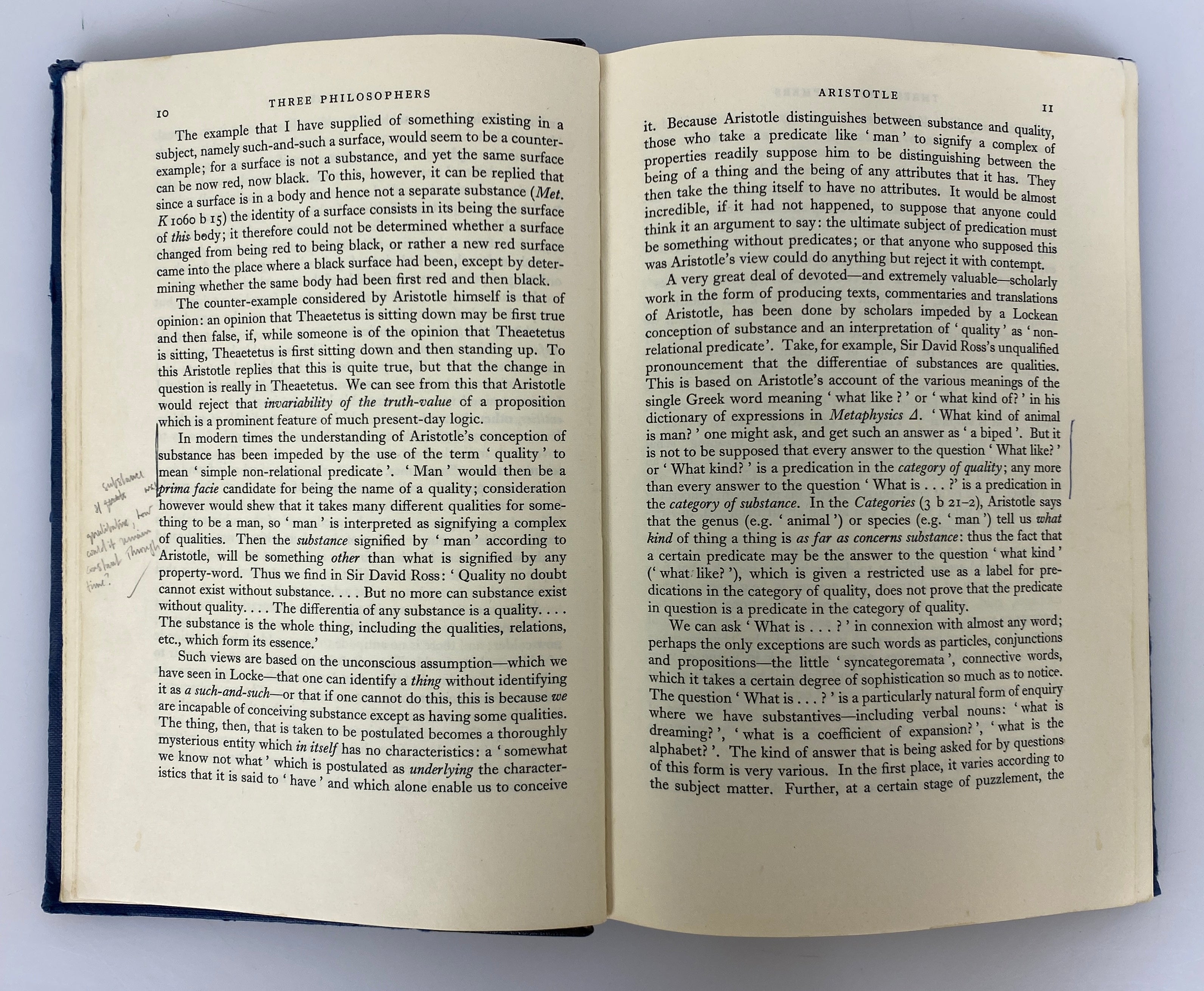 Three Philosophers by Anscombe/Geach 1961 Ex-Library HC