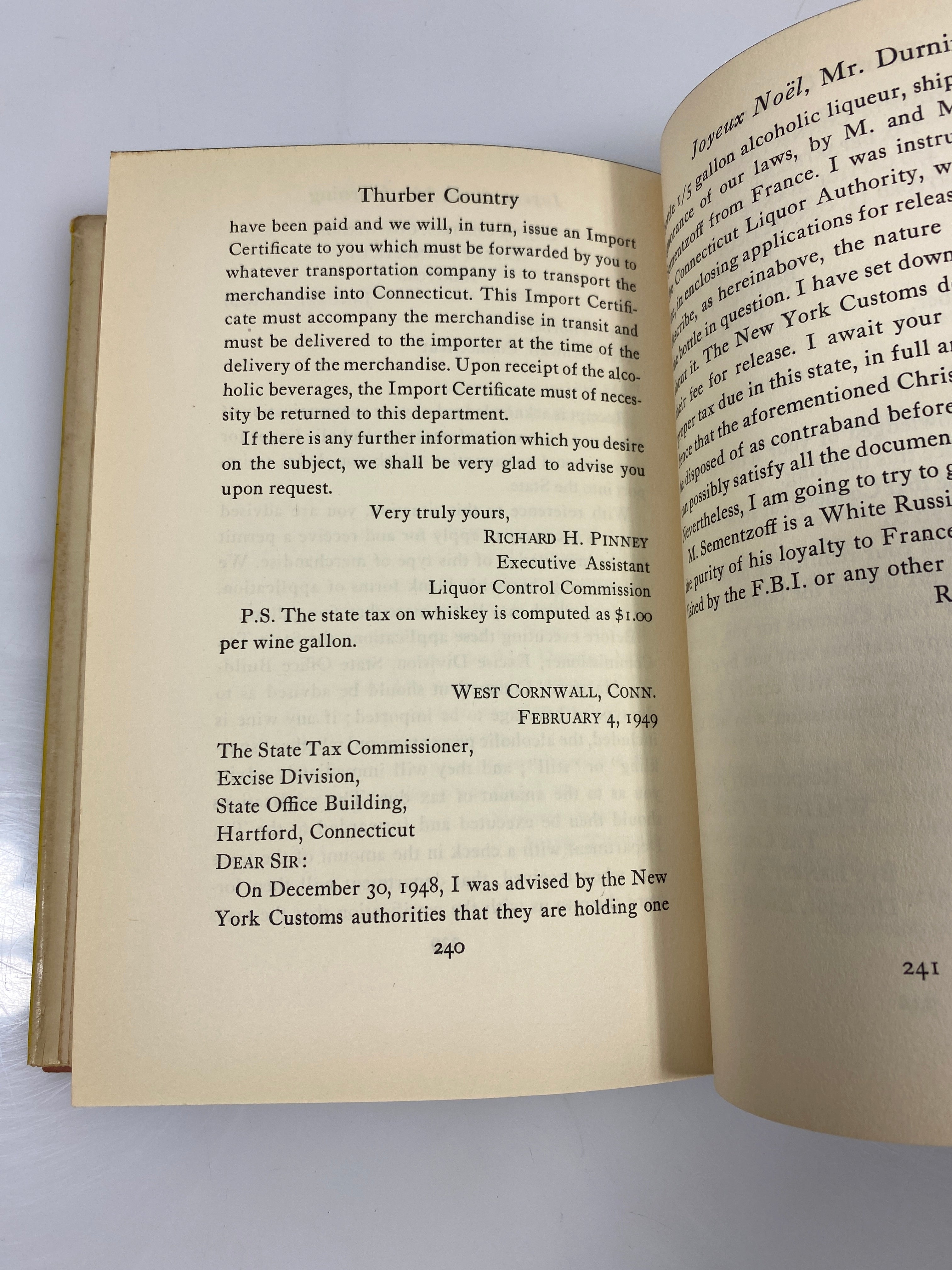Thurber Country by James Thurber 1953 1st Printing HCDJ