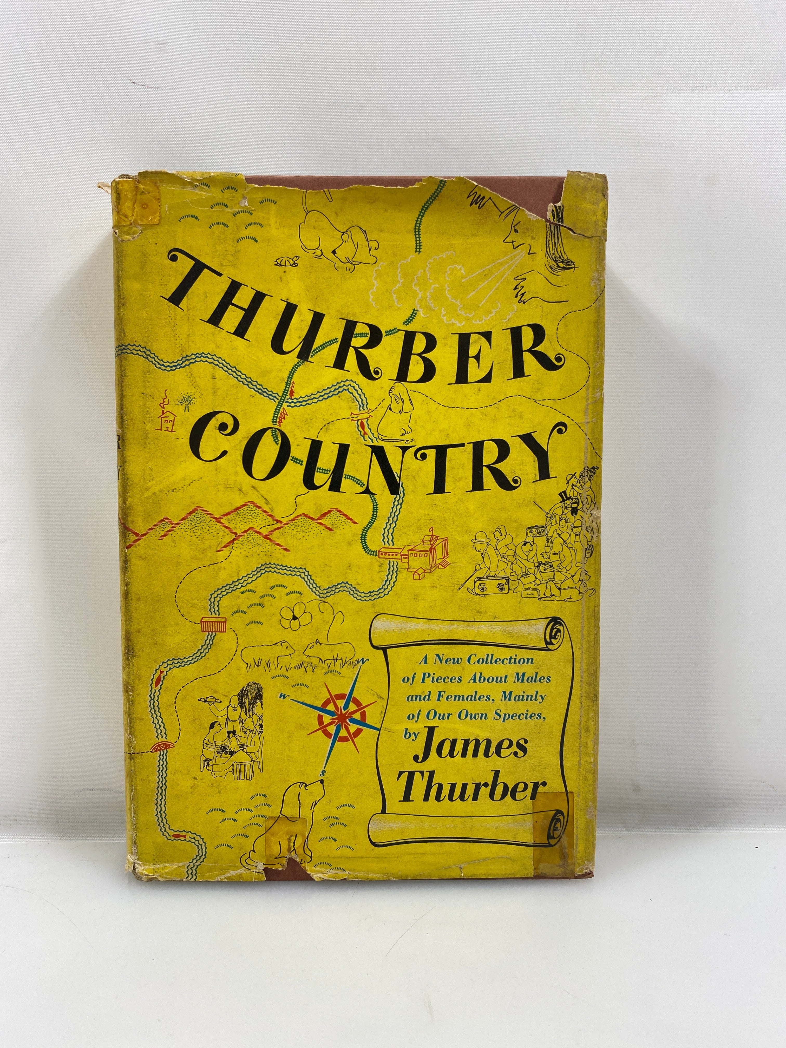 Thurber Country by James Thurber 1953 1st Printing HCDJ