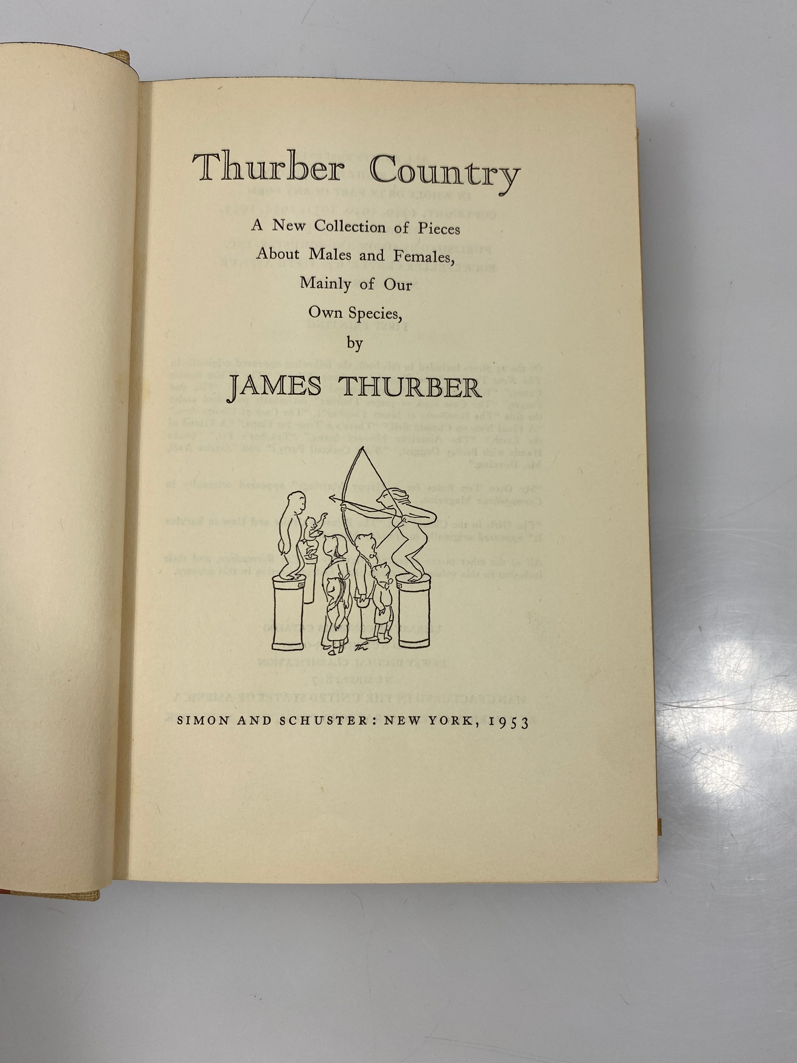 Thurber Country by James Thurber 1953 1st Printing HCDJ