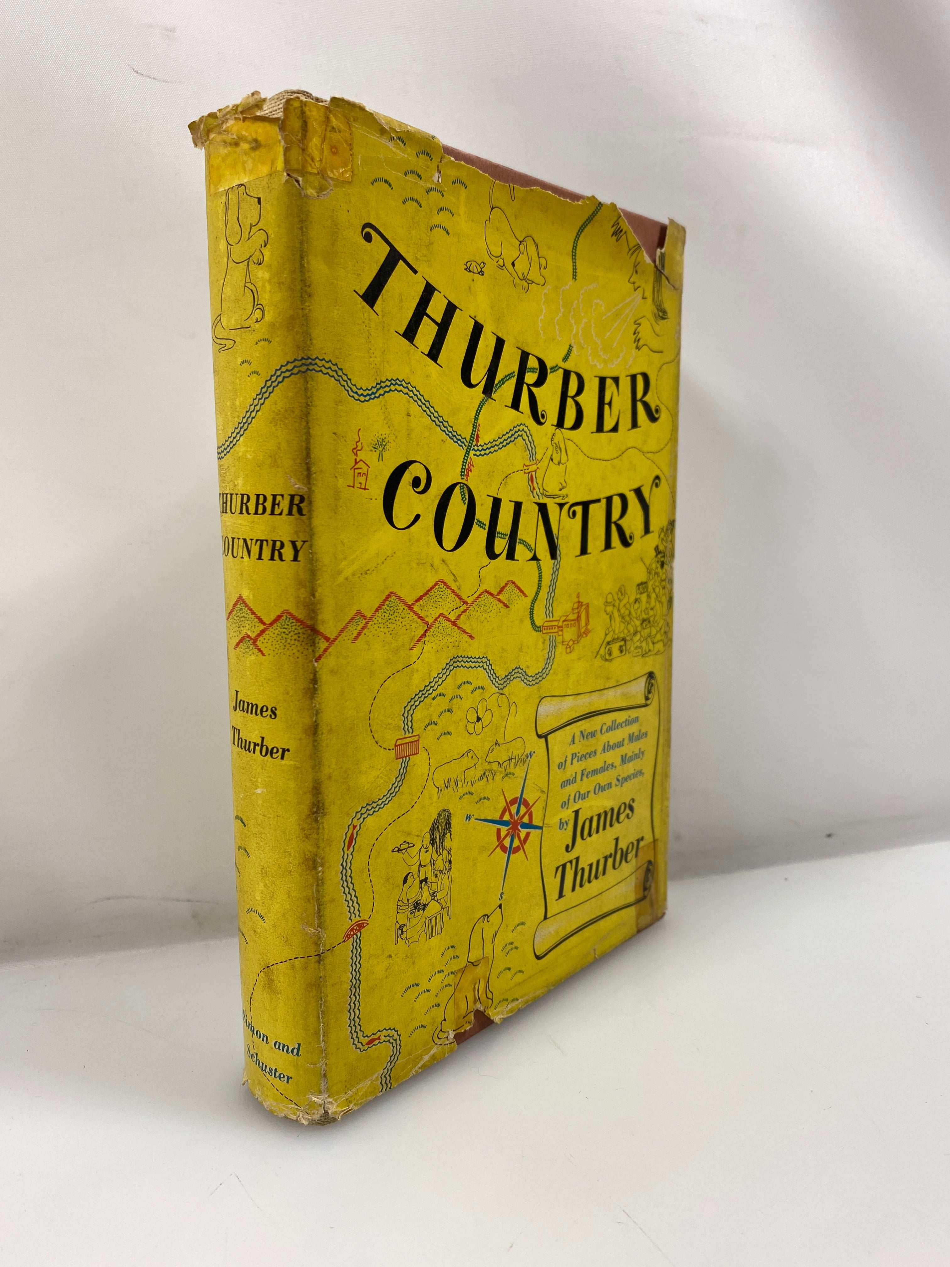 Thurber Country by James Thurber 1953 1st Printing HCDJ