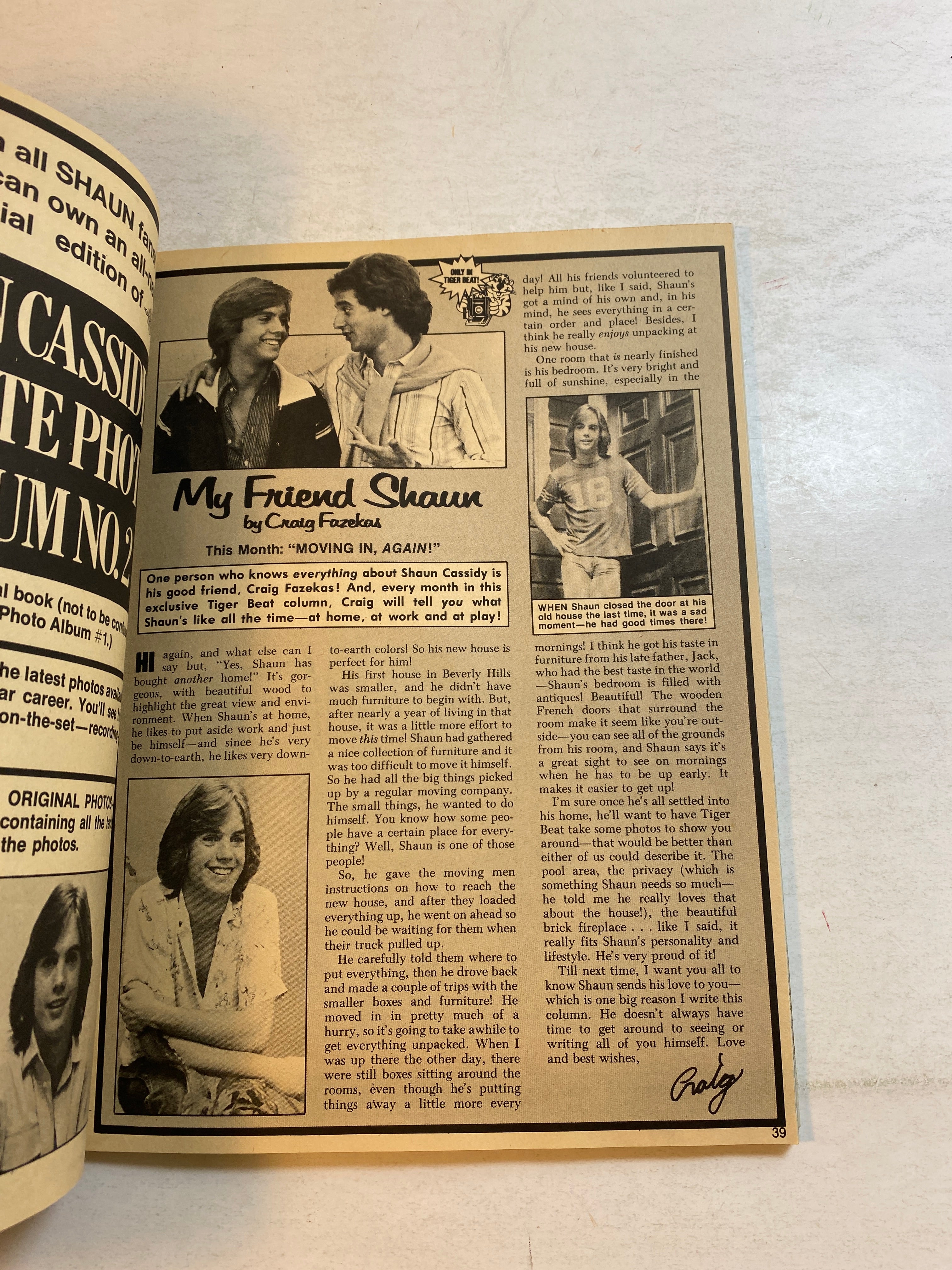Tiger Beat Magazine August 1978 Shaun Cassidy