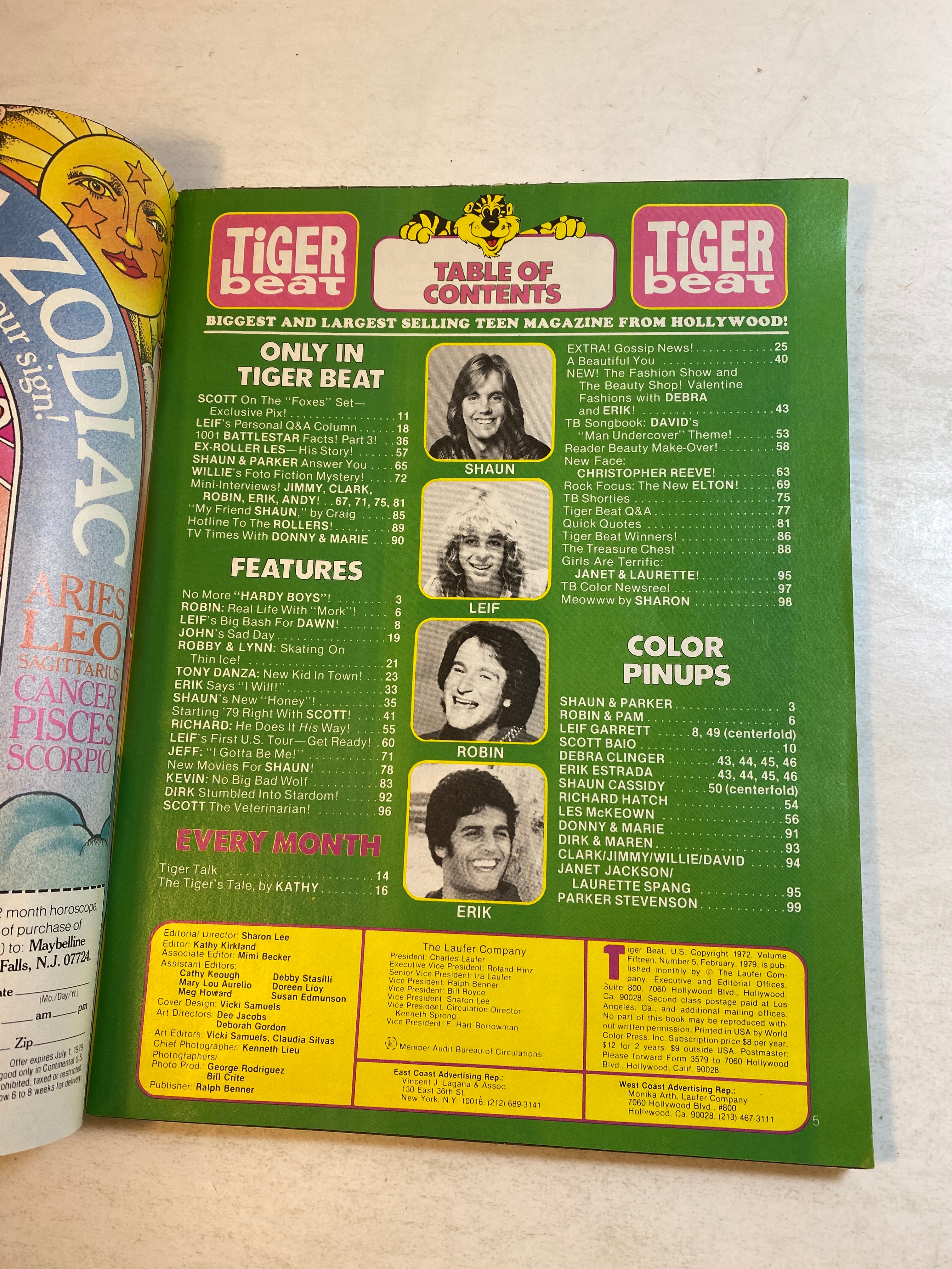 Tiger Beat Magazine February 1979 Leif Garrett