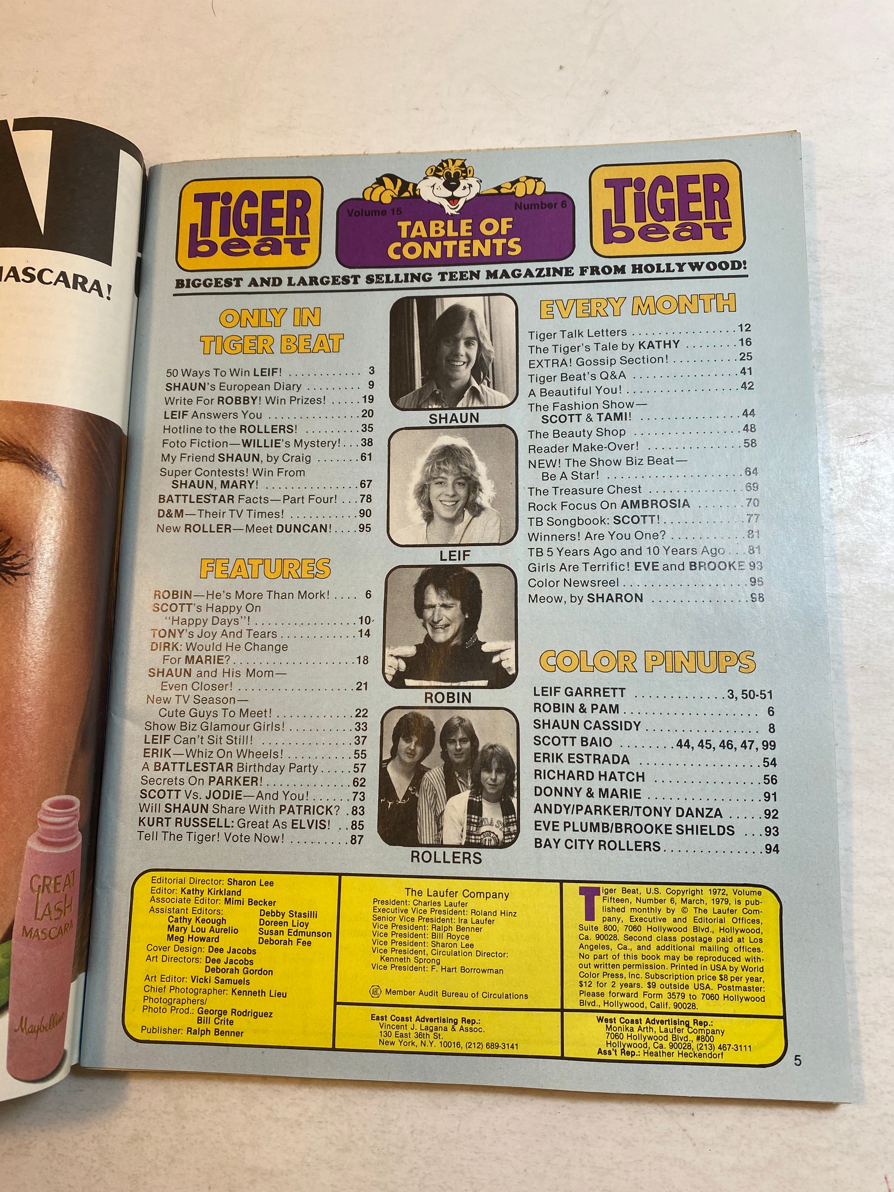 Tiger Beat Magazine March 1979 Leif Garrett
