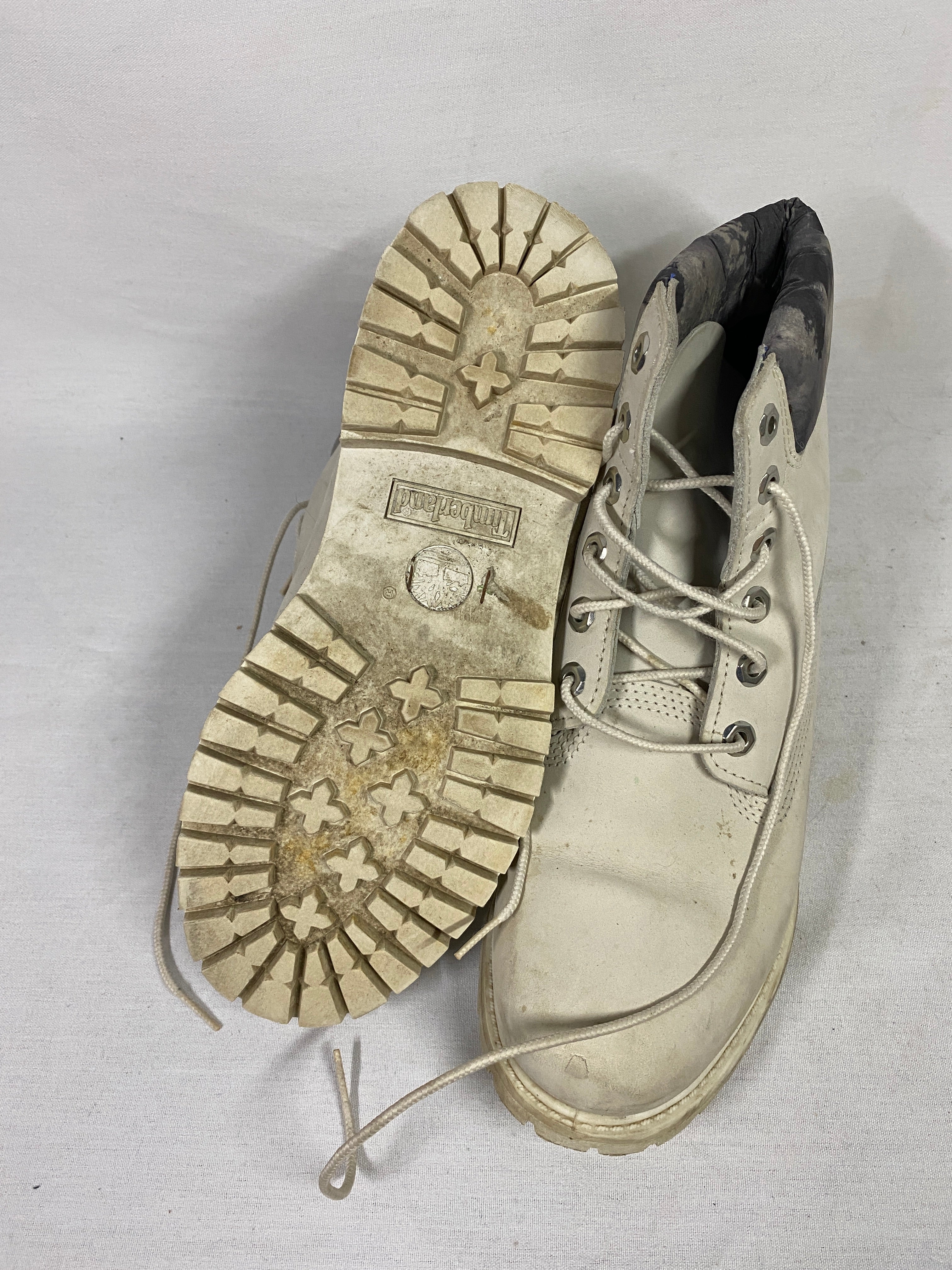 Timberland White Leather 6-inch Waterproof Boots Women's Size 9