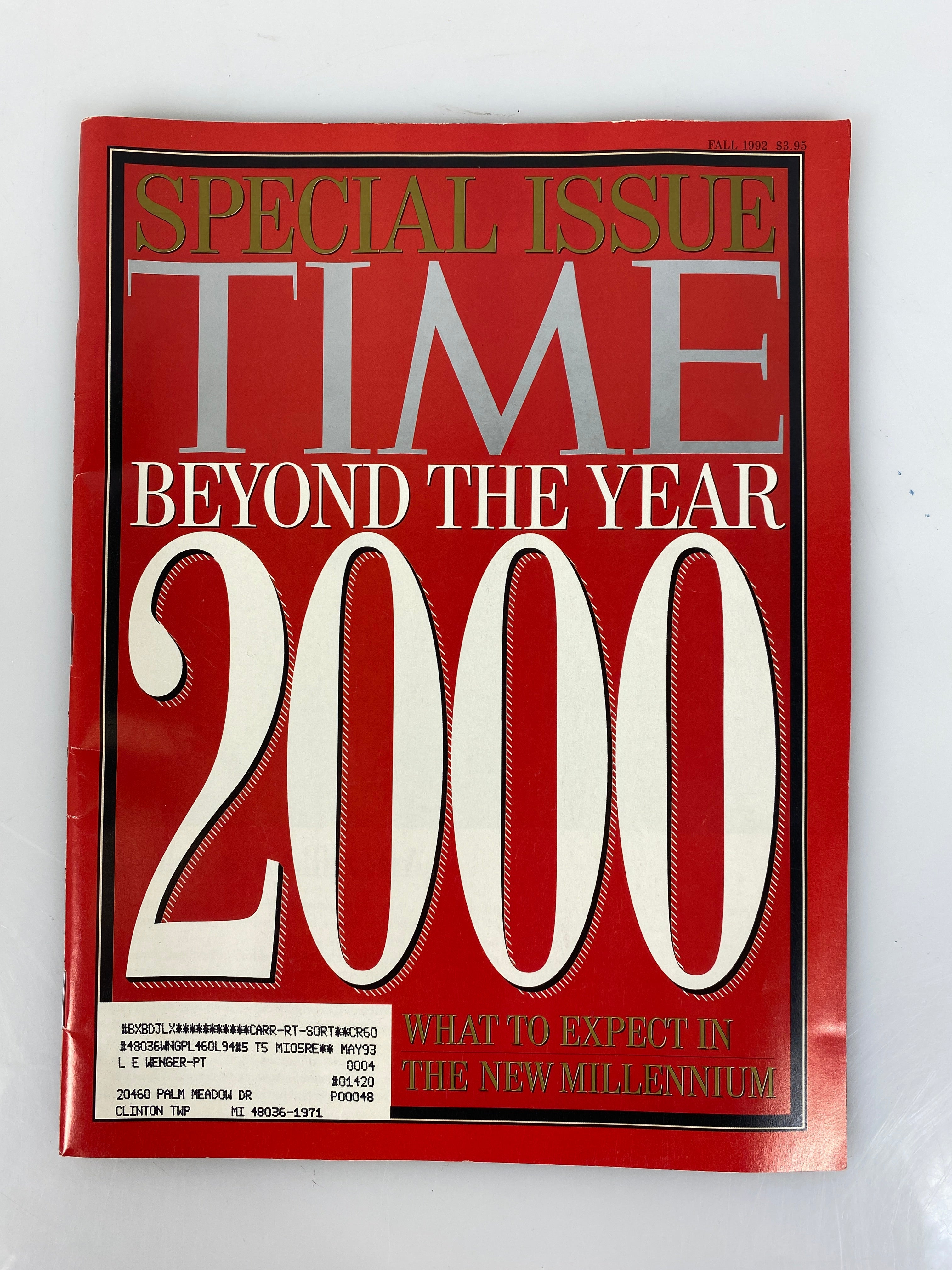 Time Magazine Fall 1992 Beyond the Year 2000 Issue