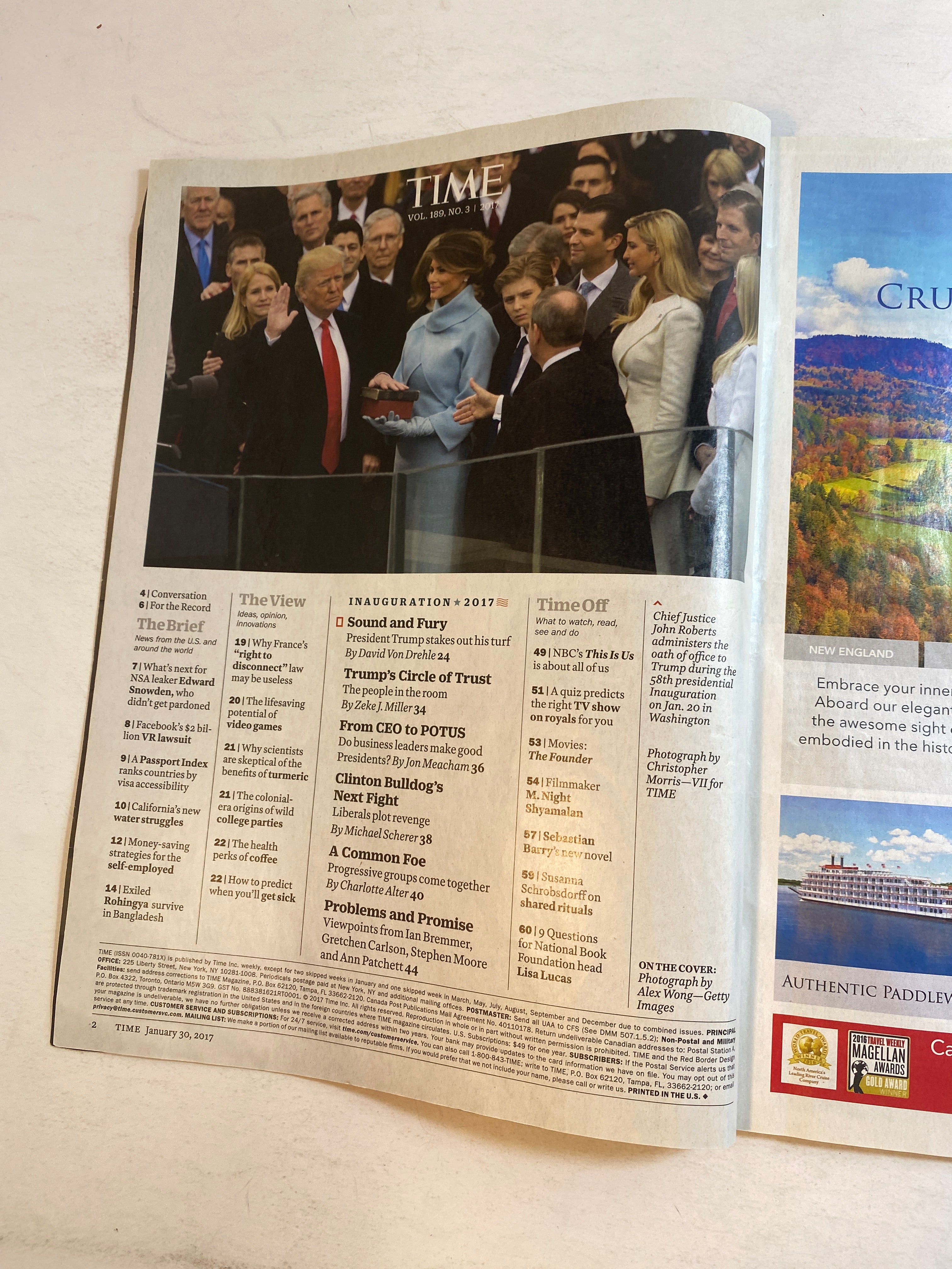 Time Magazine January 2017 Donald Trump Inauguration