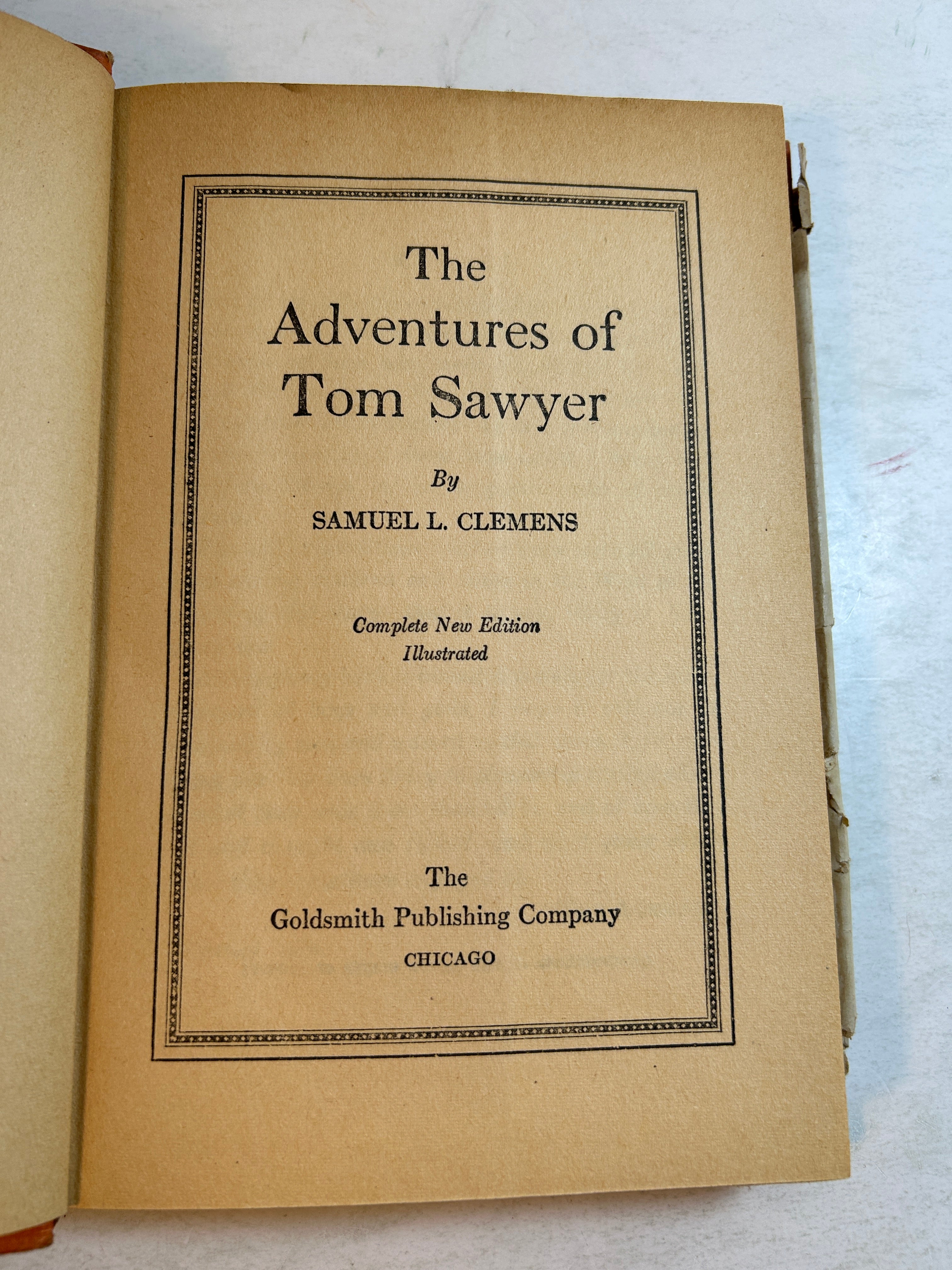 Tom Sawyer by Samuel L. Clemens New Illustrated Edition Goldsmith HCDJ