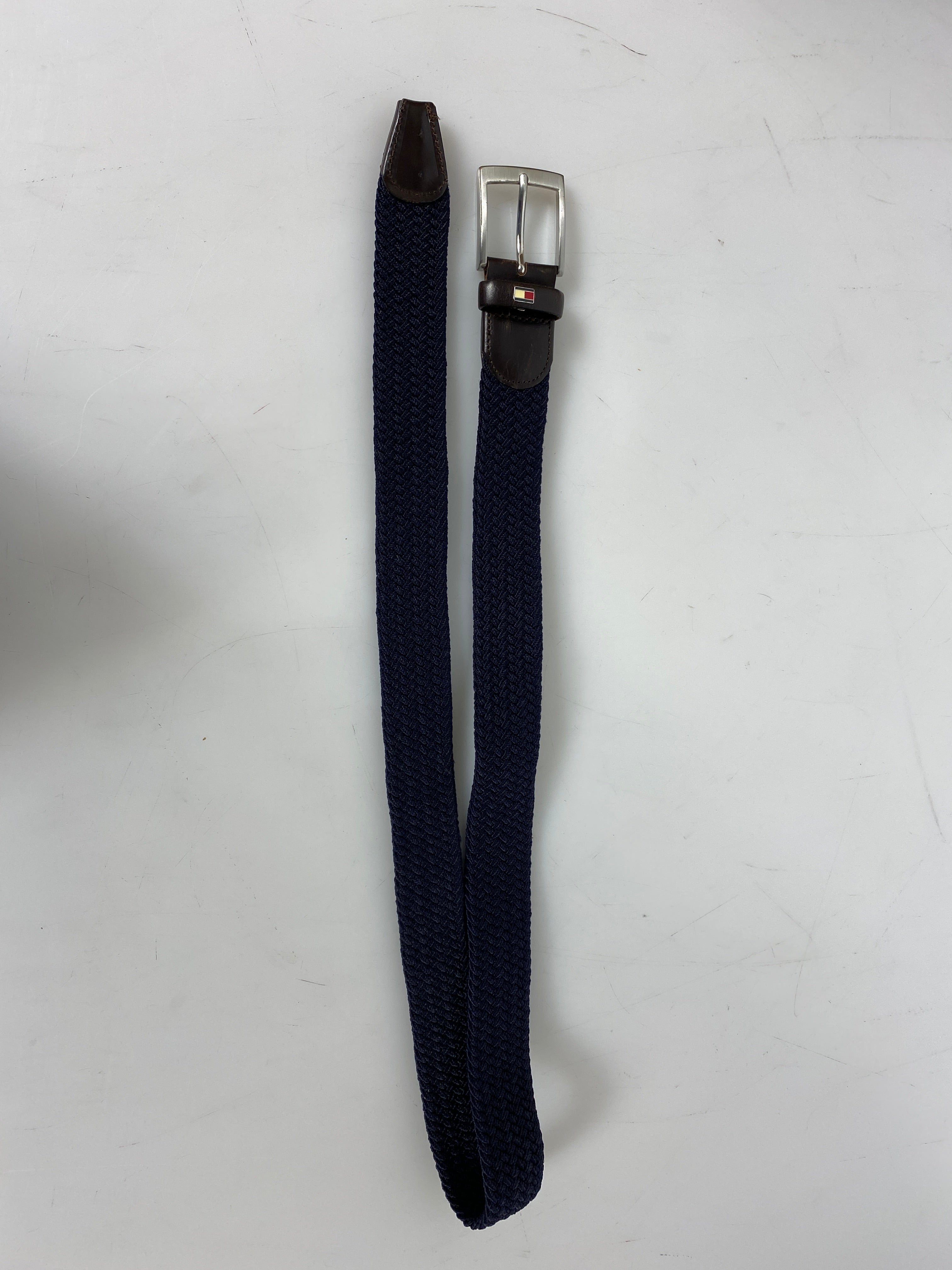 Tommy Hilfiger Navy and Brown Stretch Belt