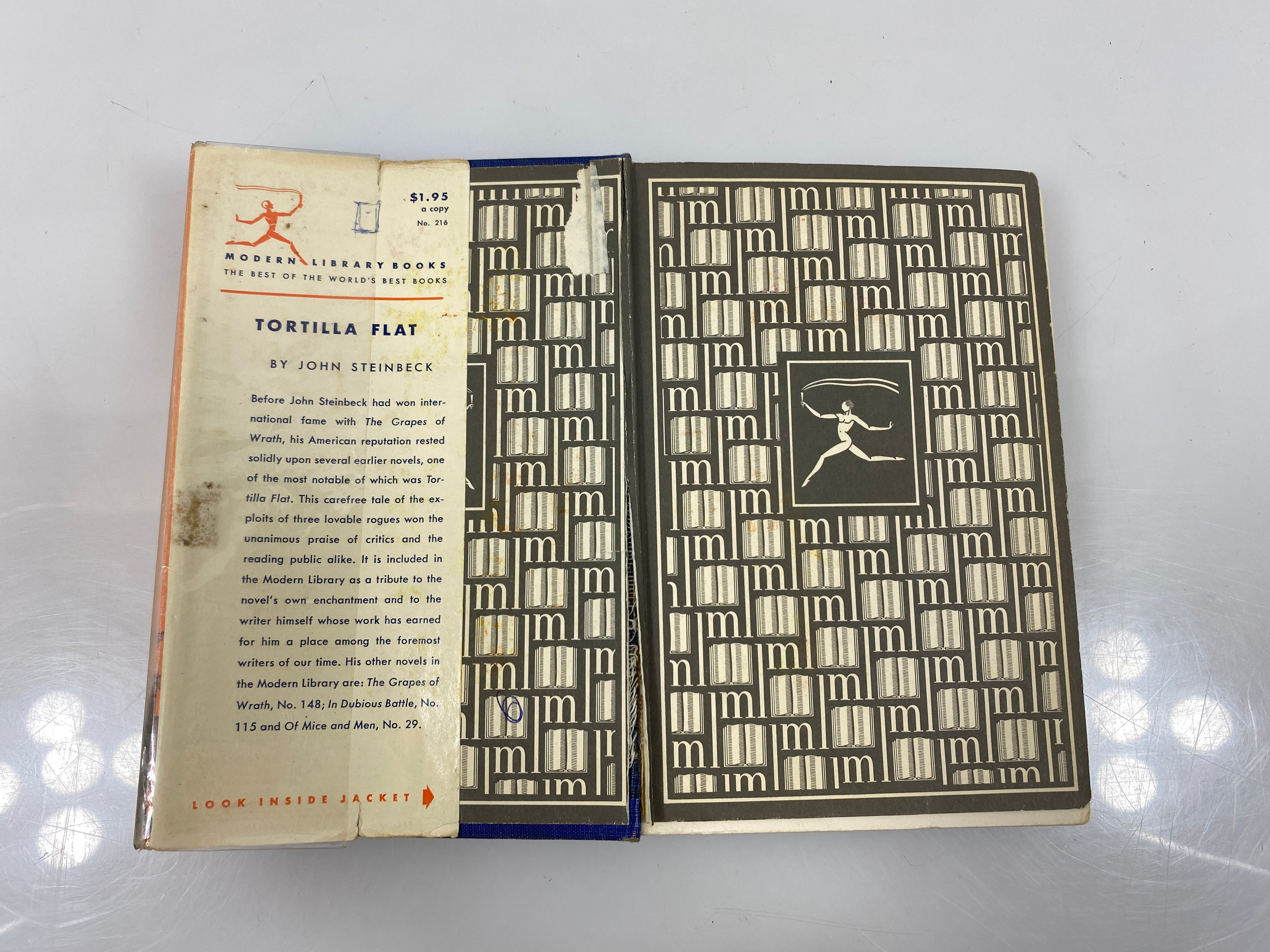 Tortilla Flat by John Steinbeck Modern Library Ex-library 1937 HCDJ