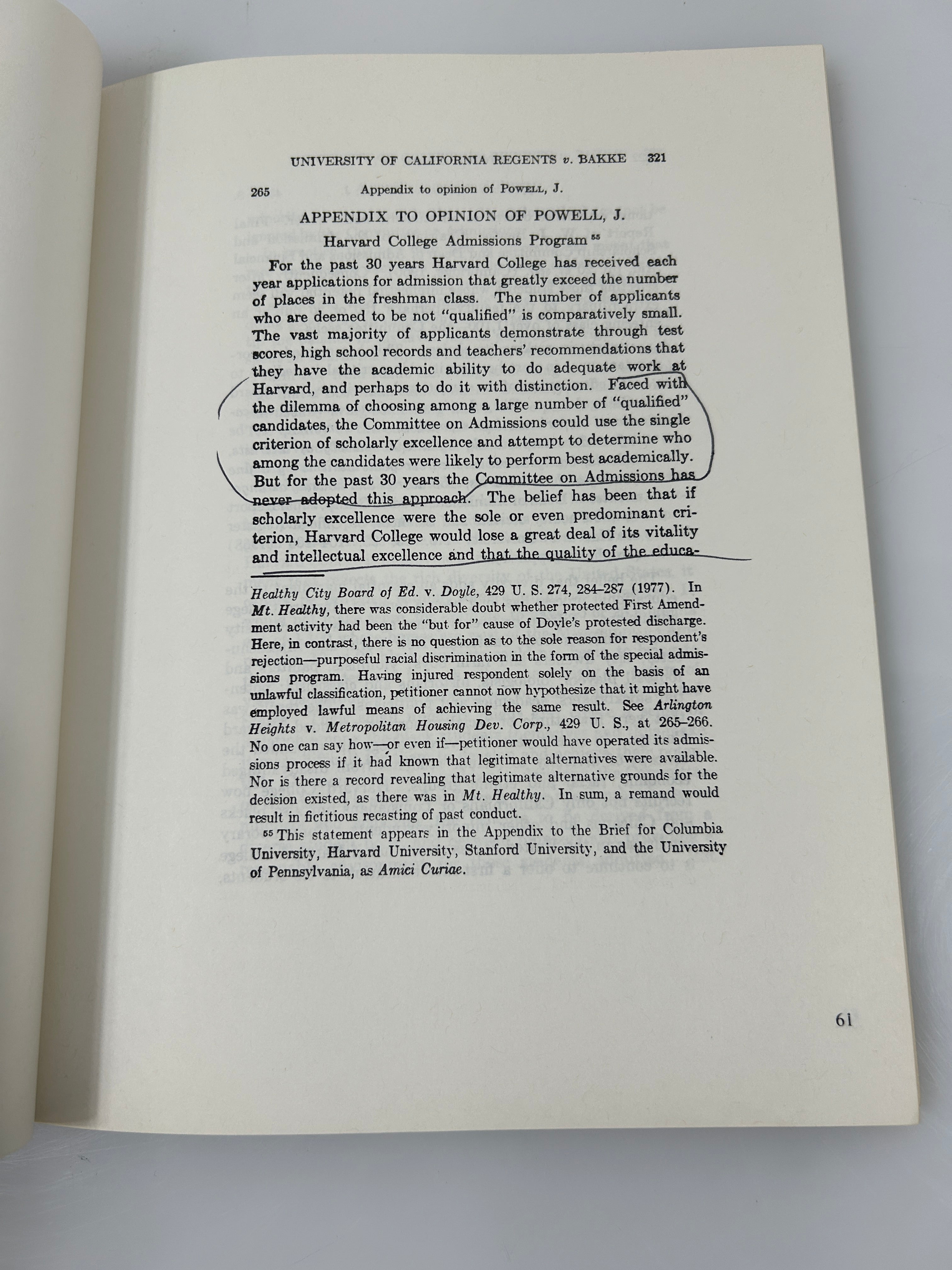 Toward an Understanding of Bakke May 1979 US Commission on Civil Rights SC