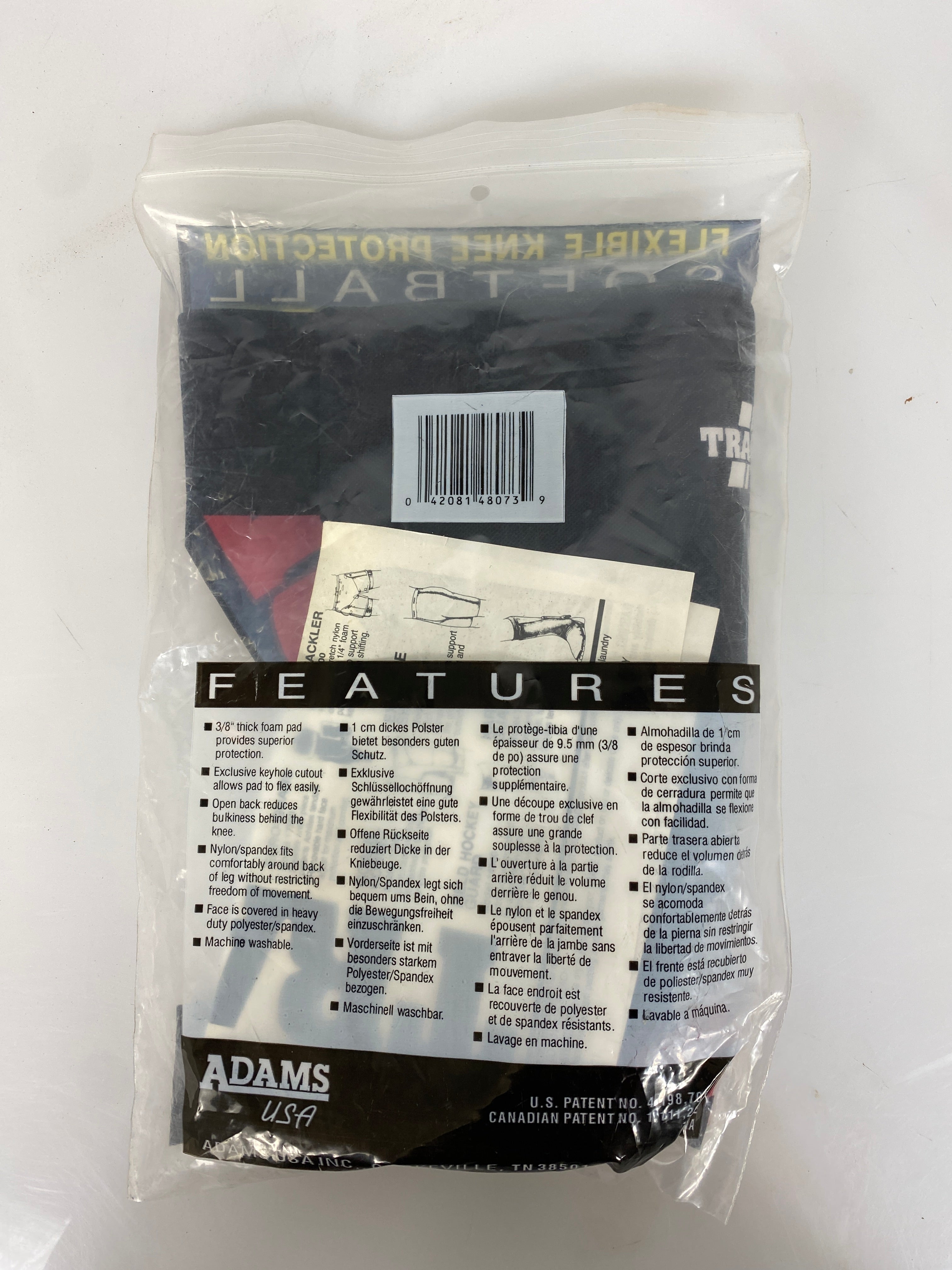 Trace Softball Flexible Knee Guard Protection Short Style Adult Size L *NEW*
