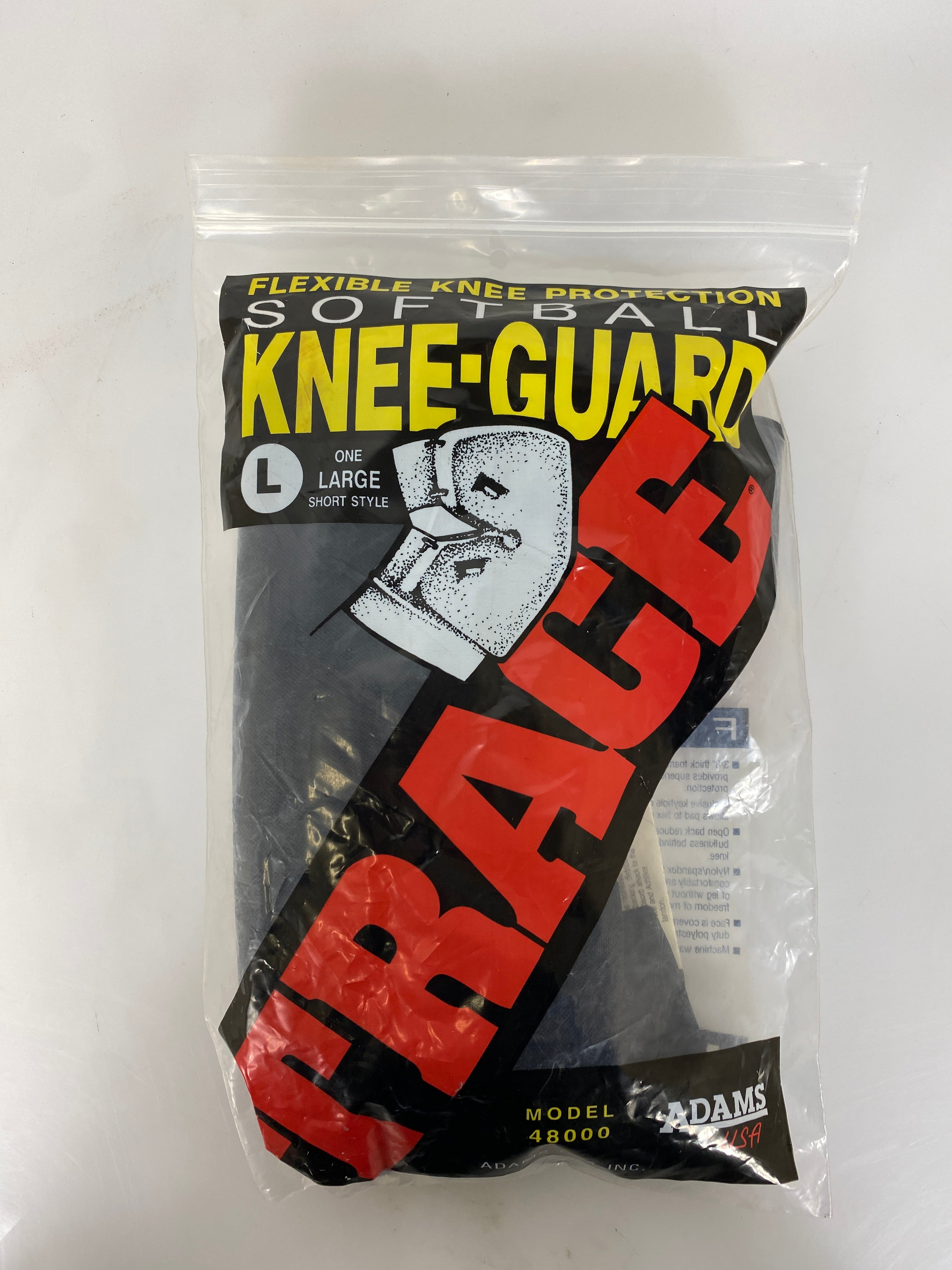 Trace Softball Flexible Knee Guard Protection Short Style Adult Size L *NEW*