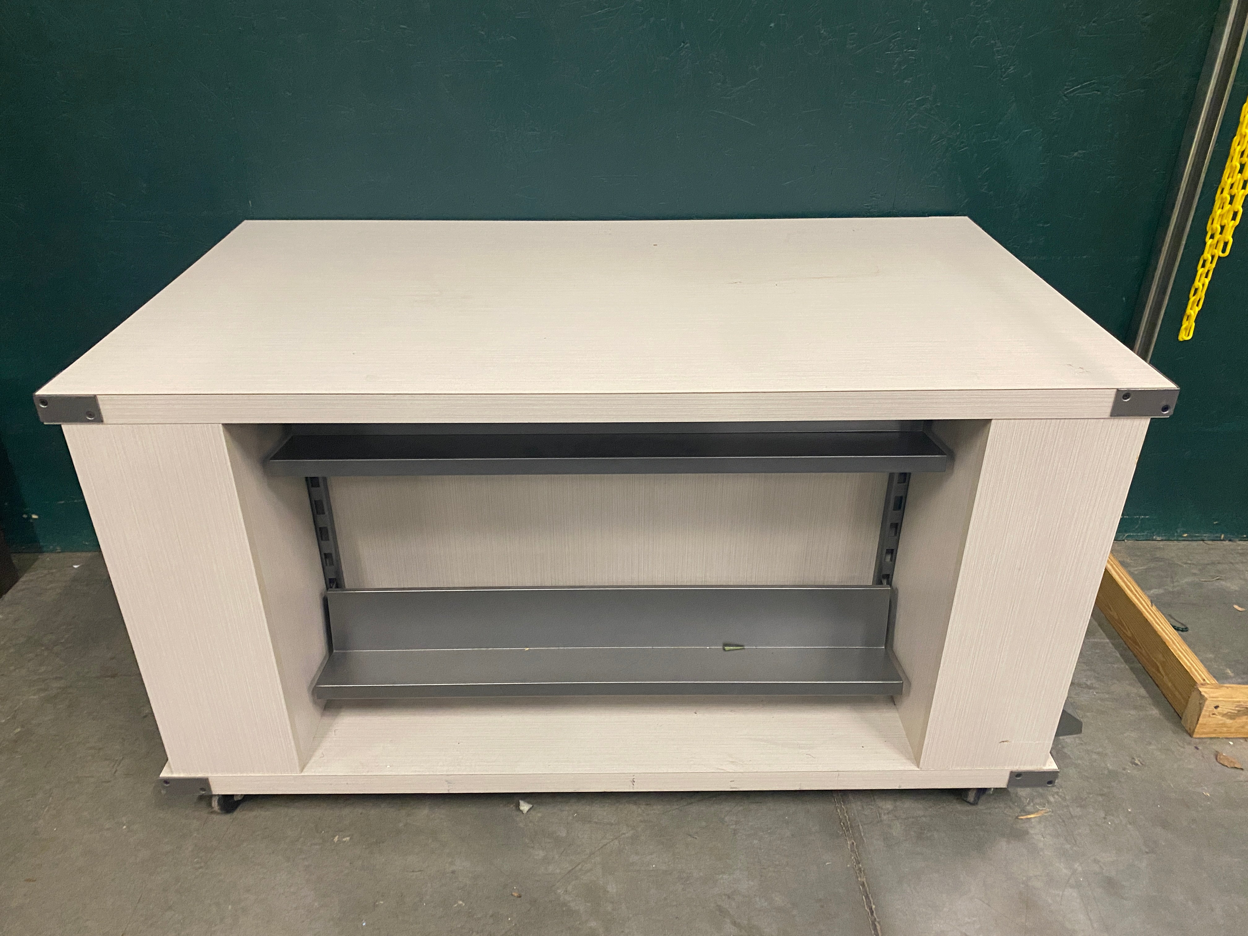 Trade Book Table with Shelves