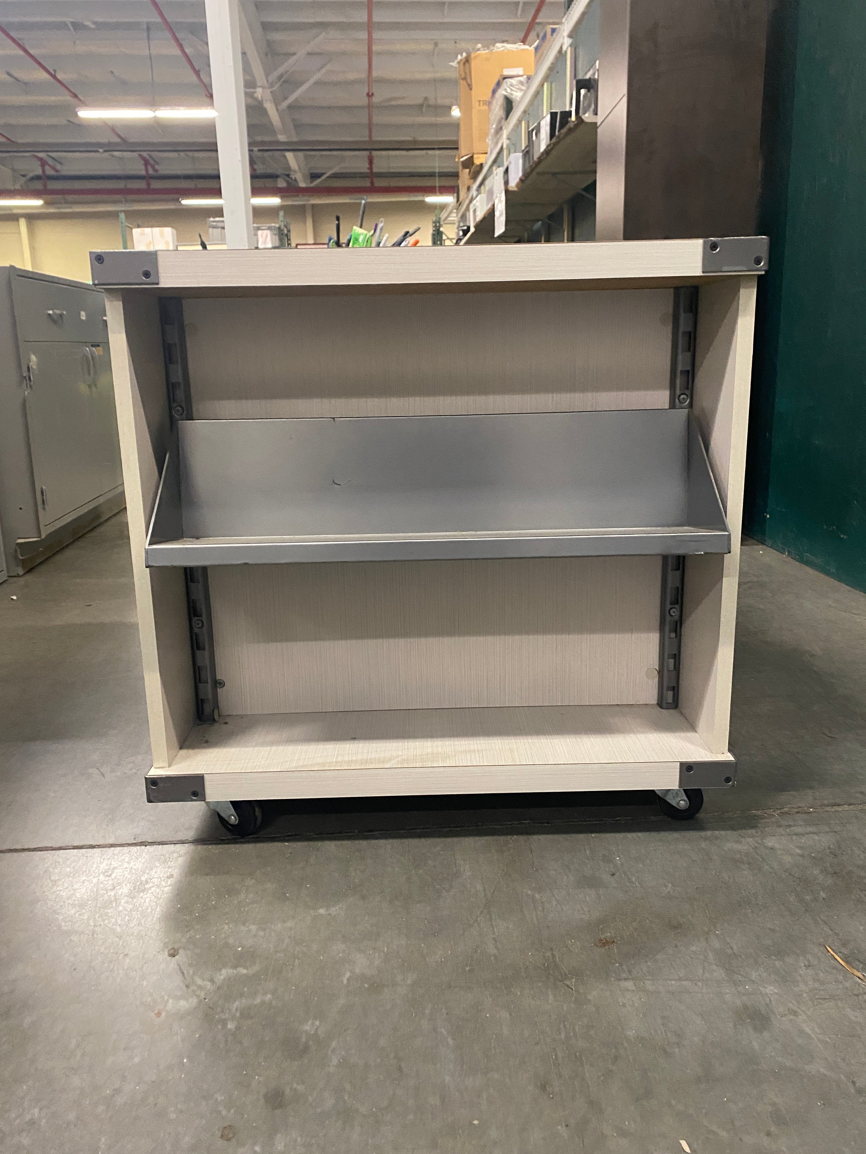 Trade Book Table with Shelves