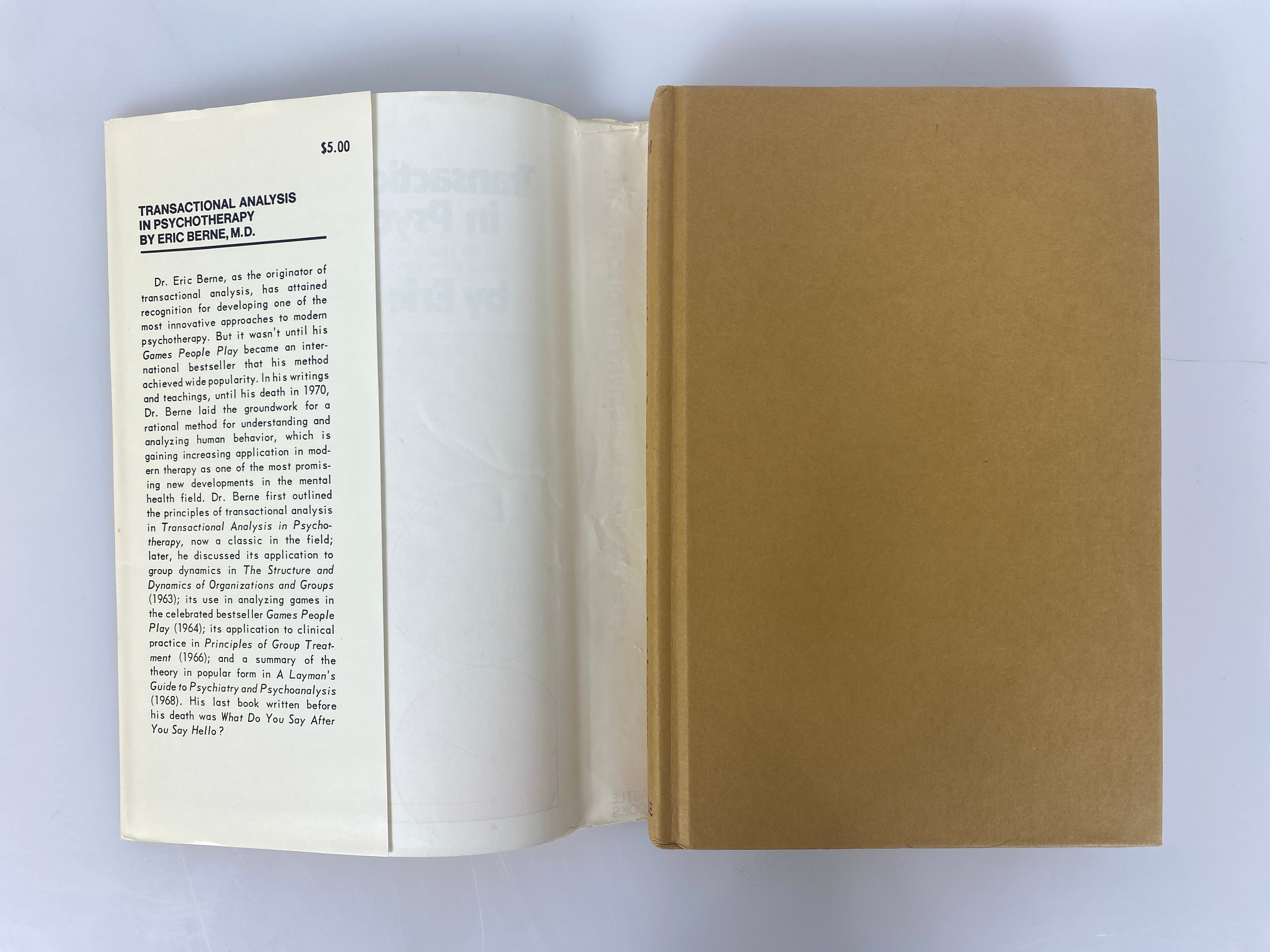 Transactional Analysis in Psychotherapy by Eric Berne 1961 Vintage HC DJ