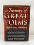 Treasury of Great Poems English & American by Untermeyer 1955 14th Print HCDJ