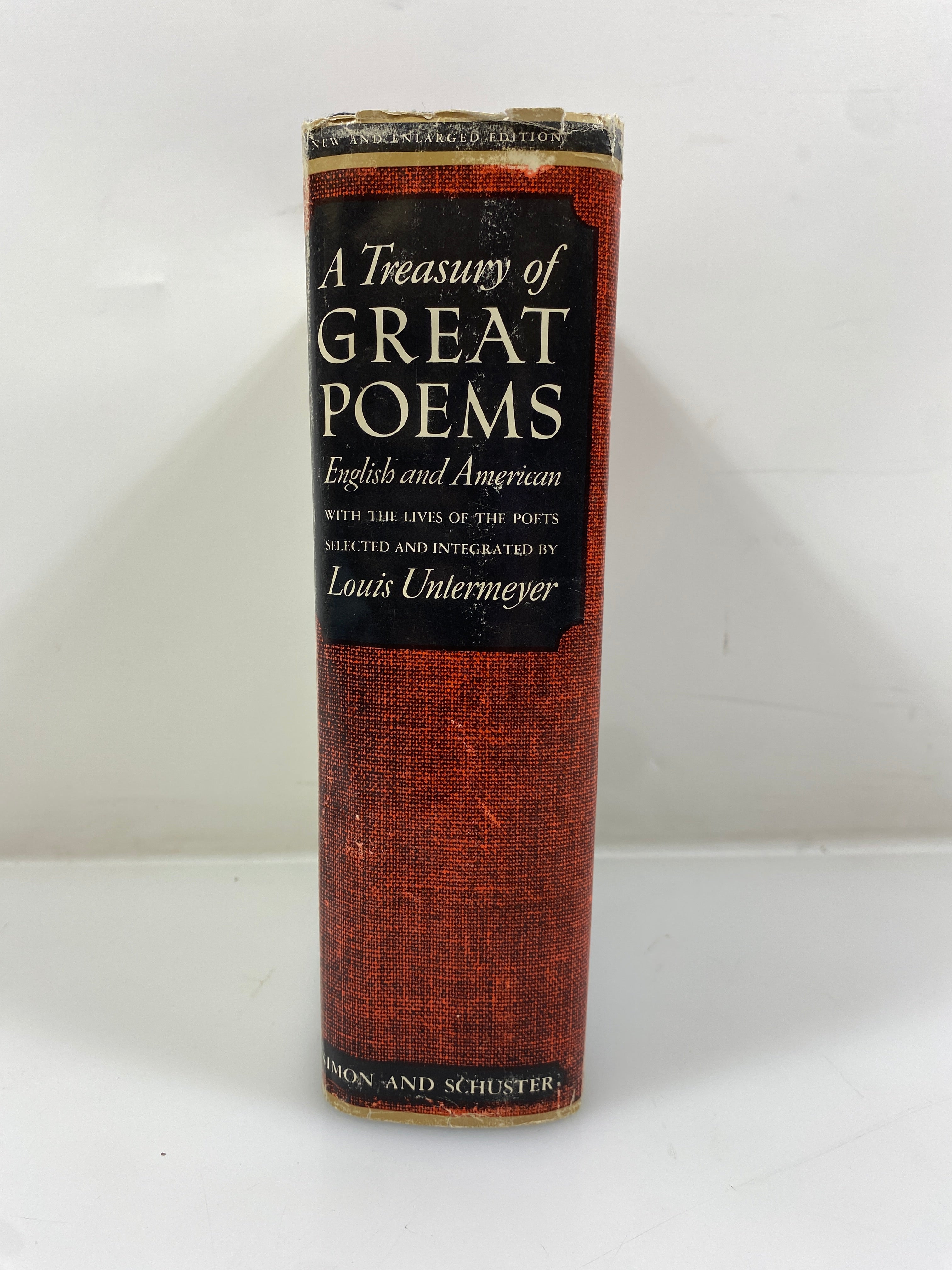 Treasury of Great Poems English & American by Untermeyer 1955 14th Print HCDJ