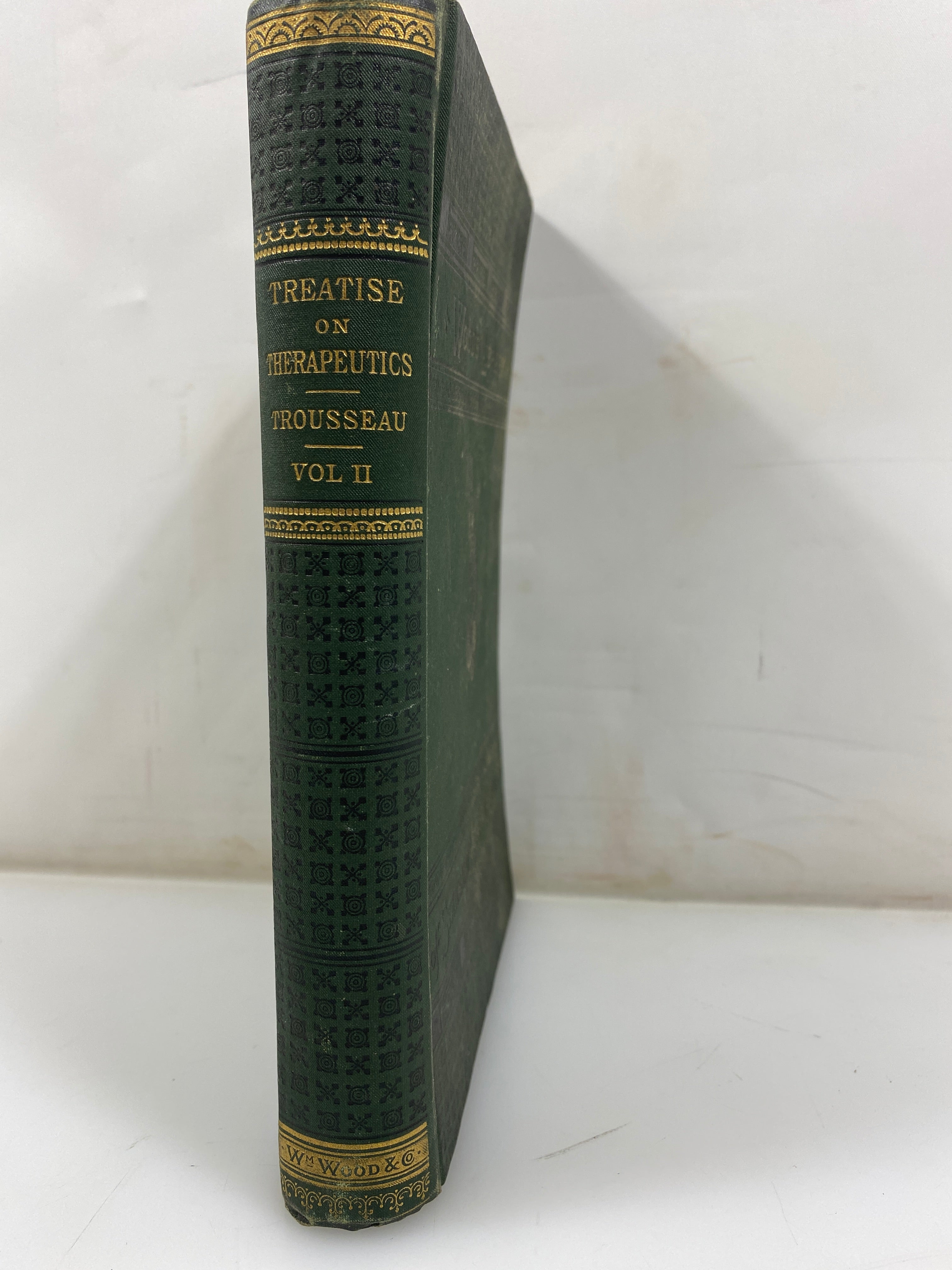 Treaties on Therapeutics by Trousseau/Pidoux Vol. II 1880 9th Ed. HC
