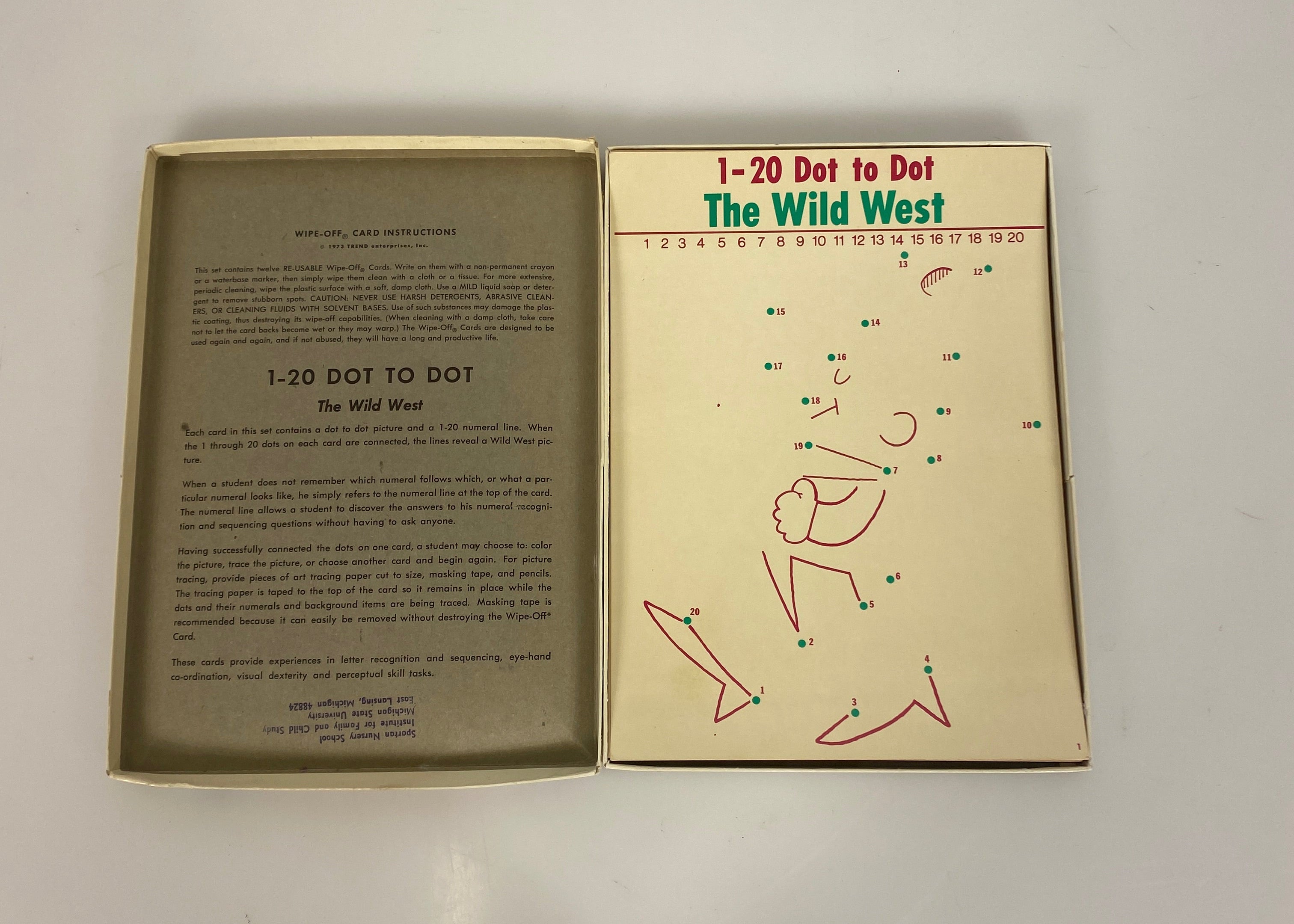 Trend Enterprises Dot to Dot Wipe Off Drawing Cards