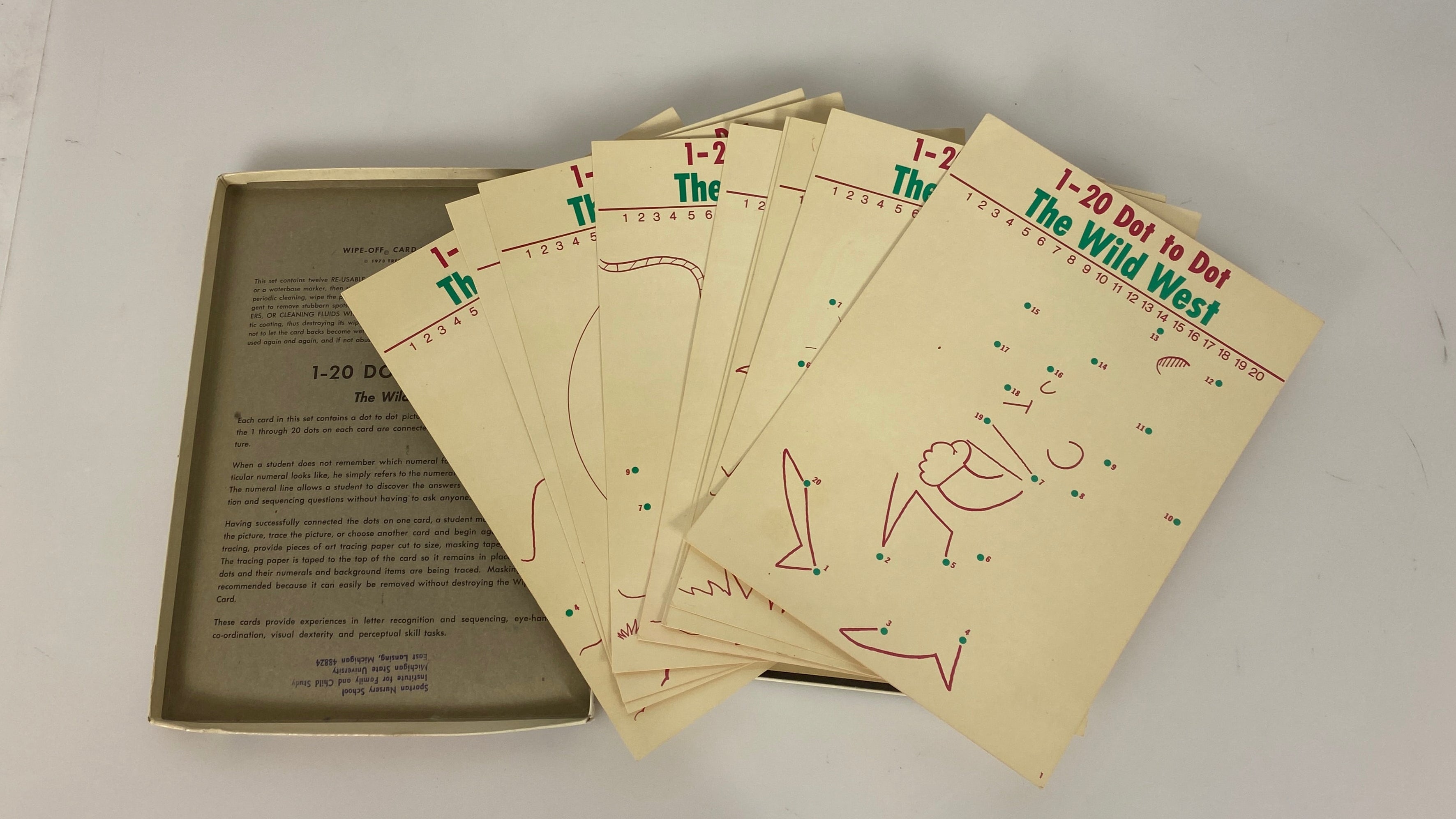 Trend Enterprises Dot to Dot Wipe Off Drawing Cards