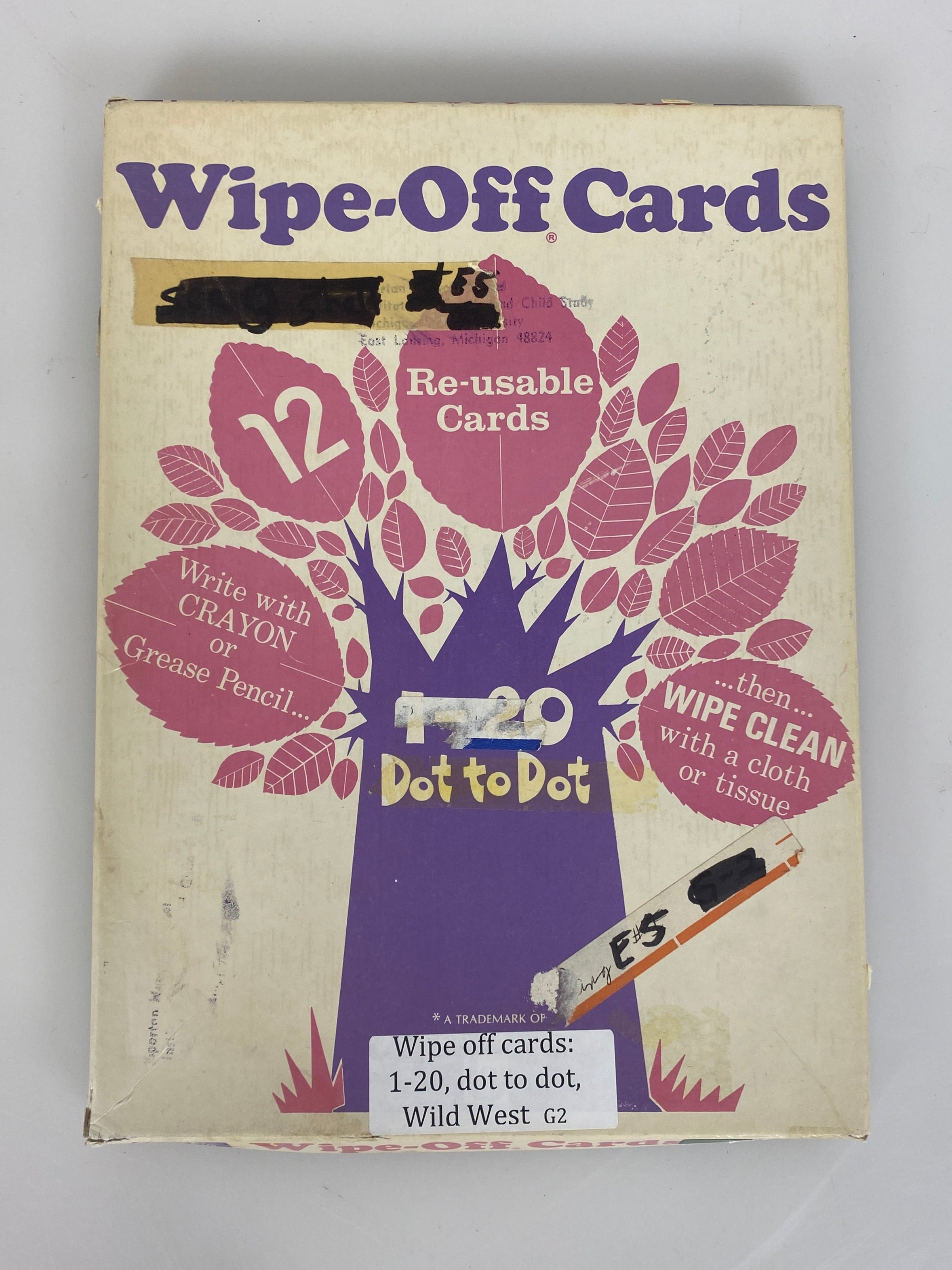 Trend Enterprises Dot to Dot Wipe Off Drawing Cards