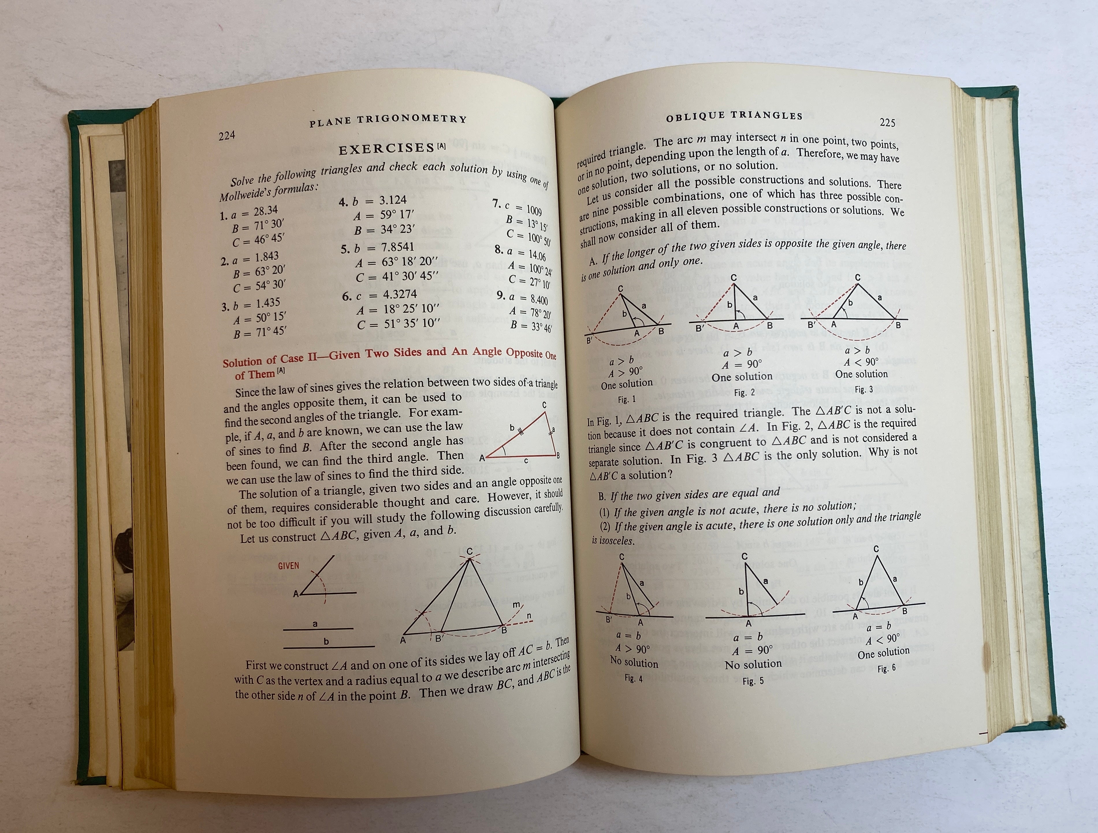 Trigonometry With Tables by Welchons/Krickenberger 1960 Vintage HC Textbook