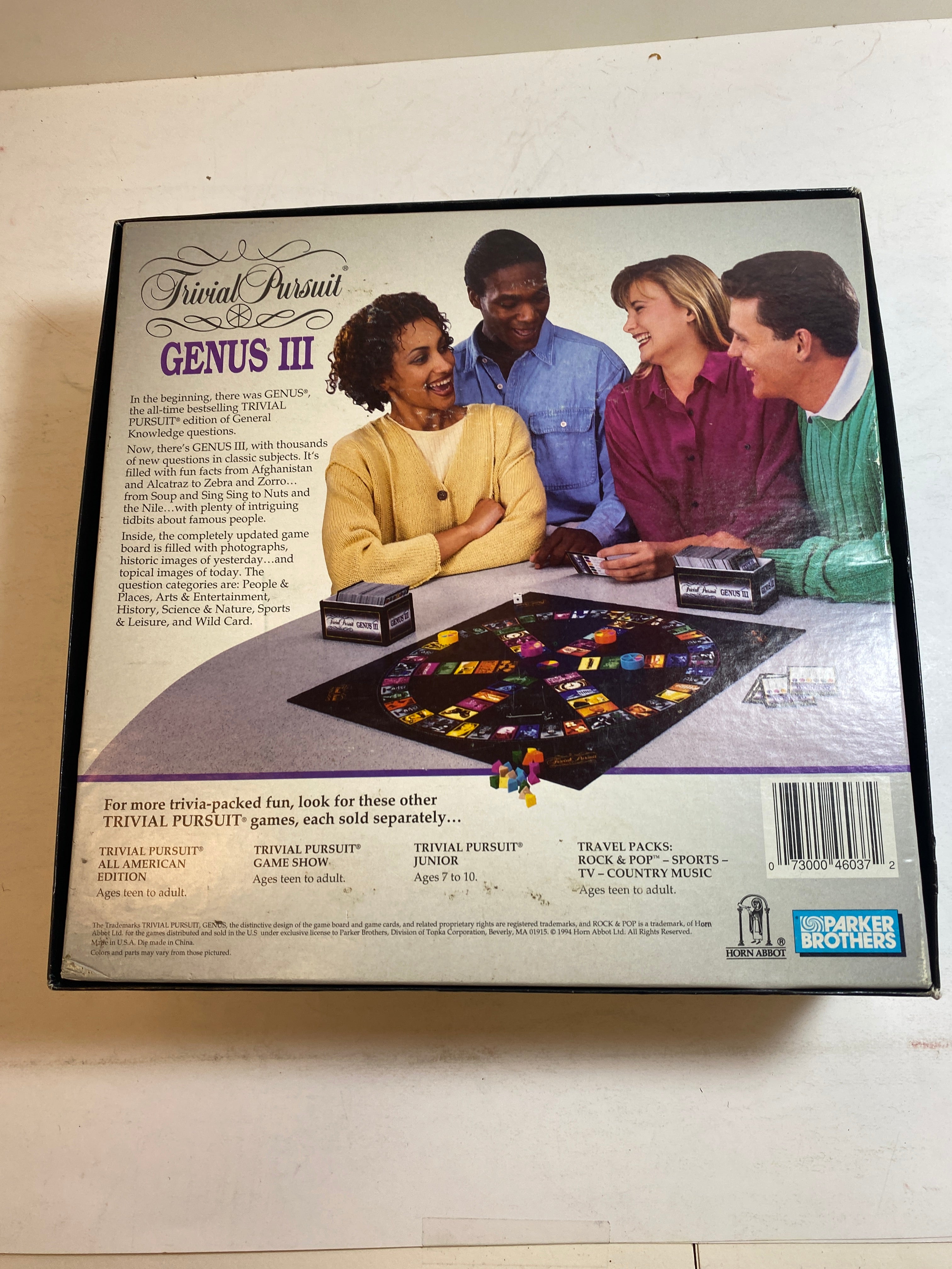 Trivial Pursuit Genus III Parker Brothers 1994