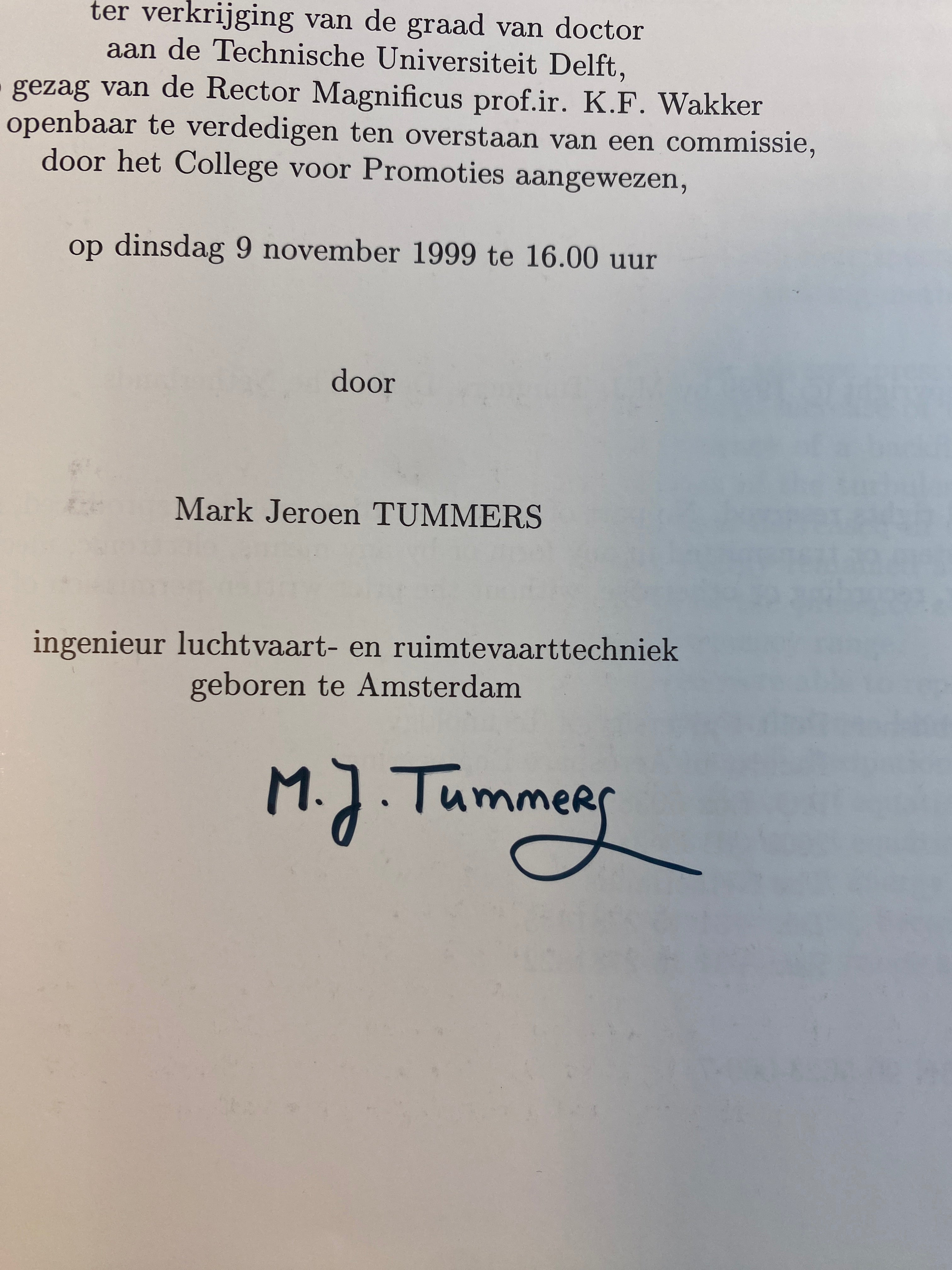 Turbulent Wake Laser Doppler Anemometry Mark Tummers *Signed*