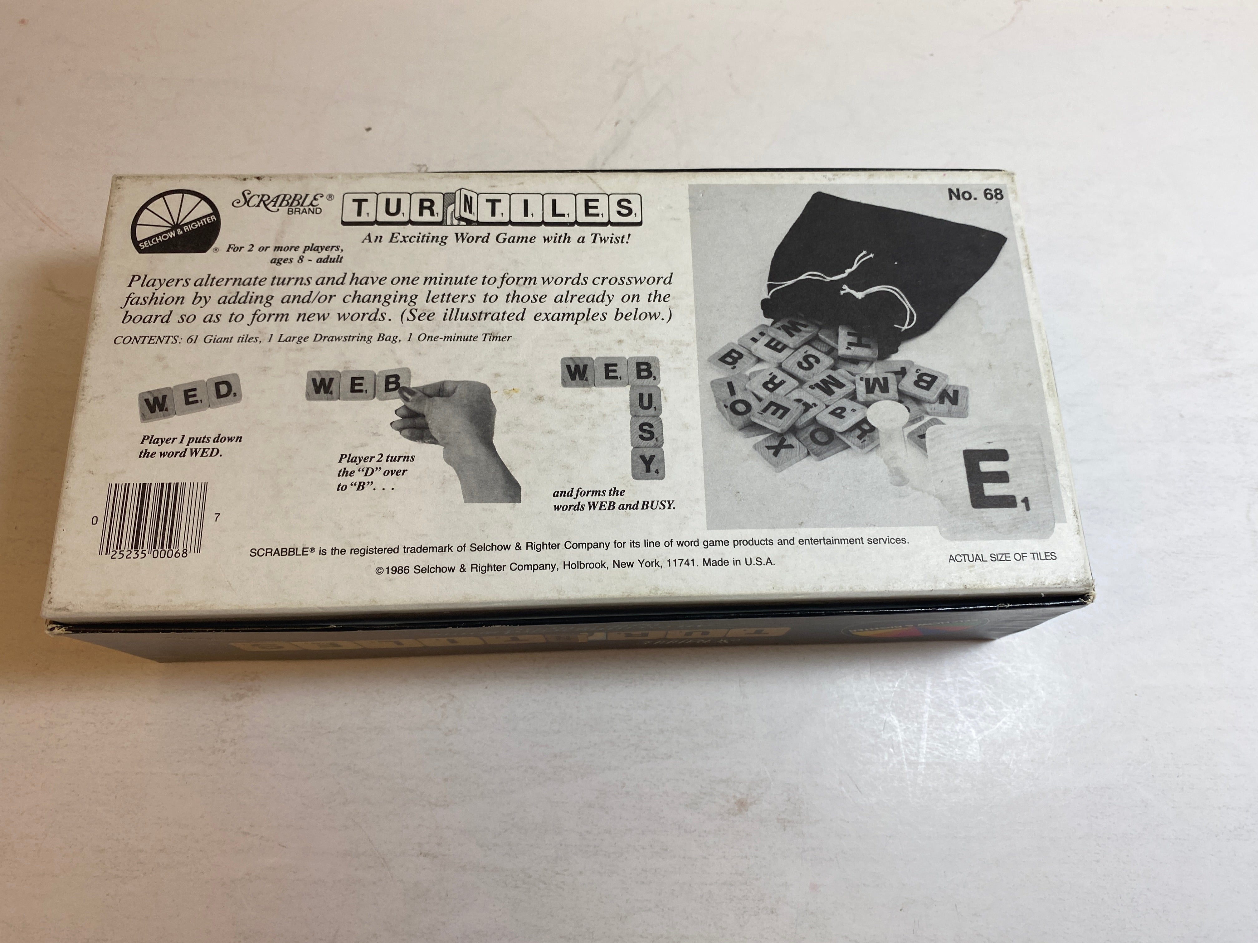 Turntiles Game by Scrabble 1986