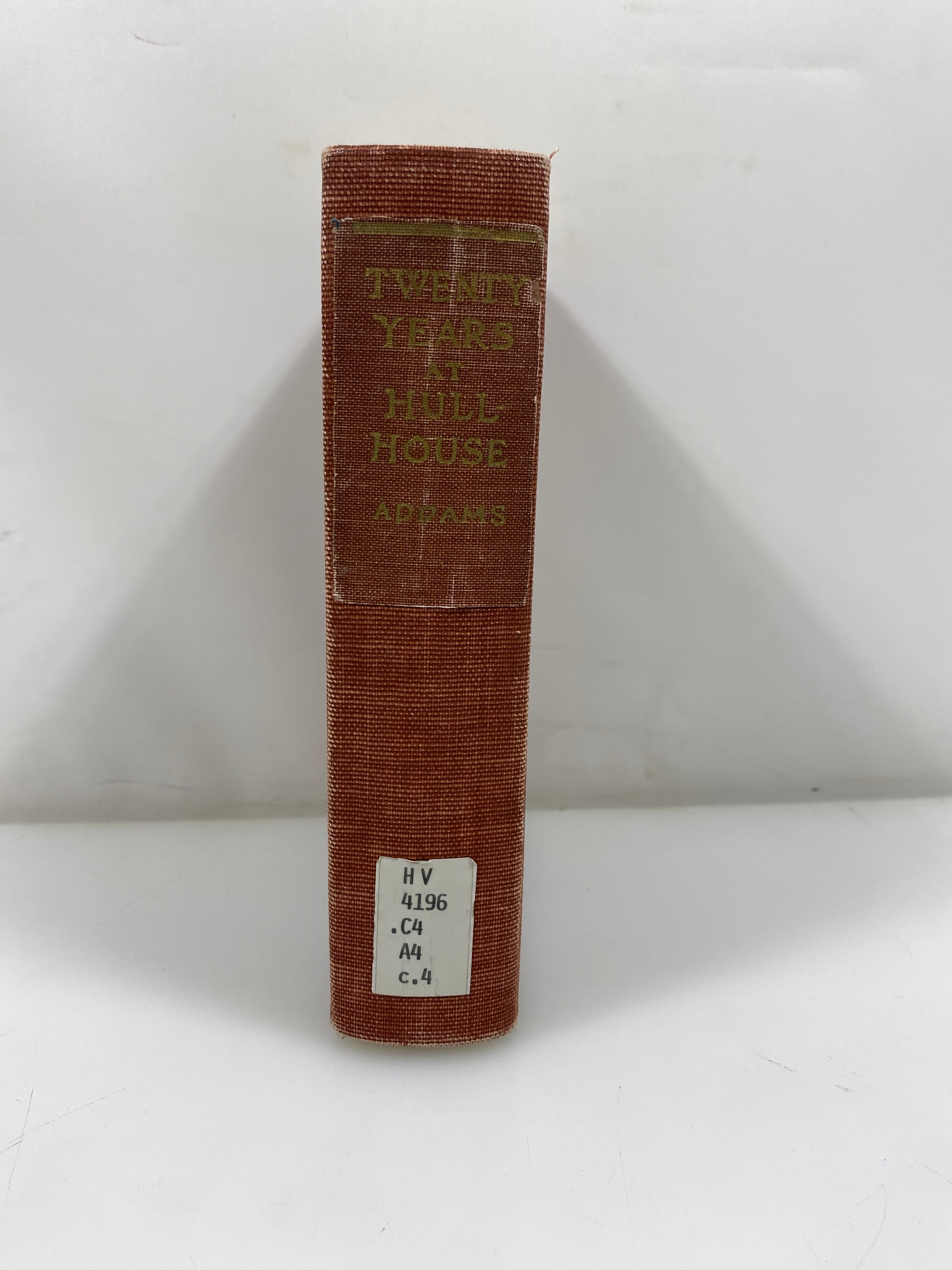 Twenty Years at Hull-House by Jane Addams 1964 22nd Print Ex-library HC